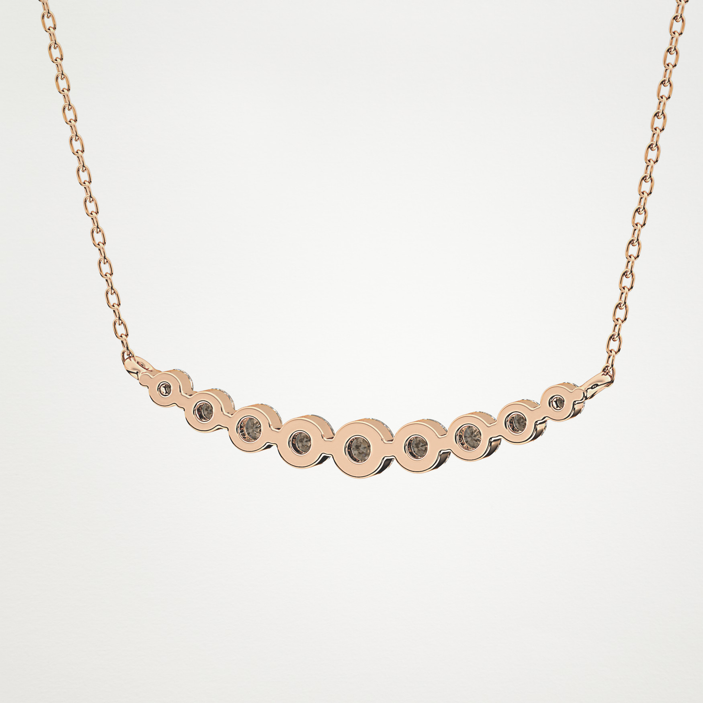 0.413 CT Moissanite Round Shaped Necklace in 14K or 18K Solid Gold – DEF Color, VVS Clarity