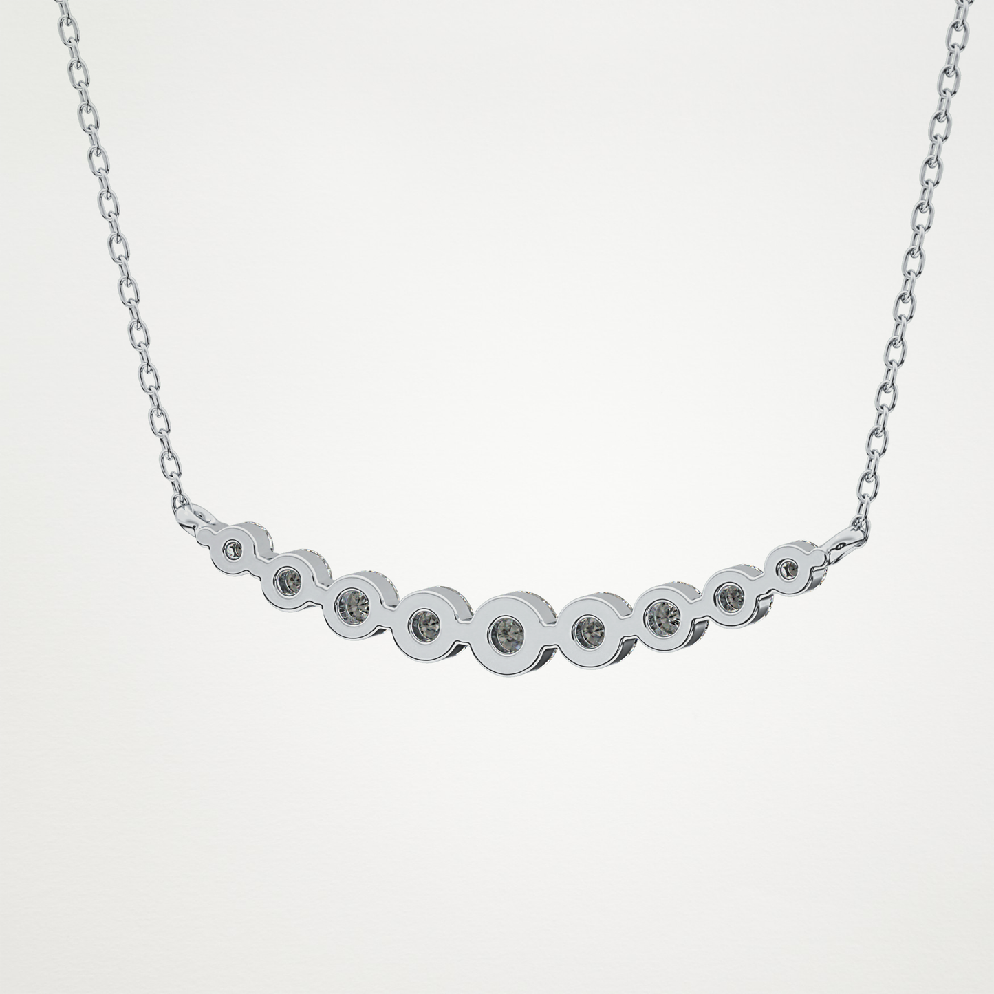 0.413 CT Moissanite Round Shaped Necklace in 14K or 18K Solid Gold – DEF Color, VVS Clarity