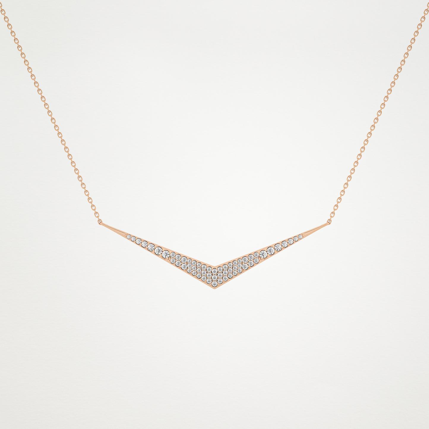 0.272 CT Moissanite V Elongated Shape Necklace in 14K or 18K Solid Gold – DEF Color, VVS Clarity