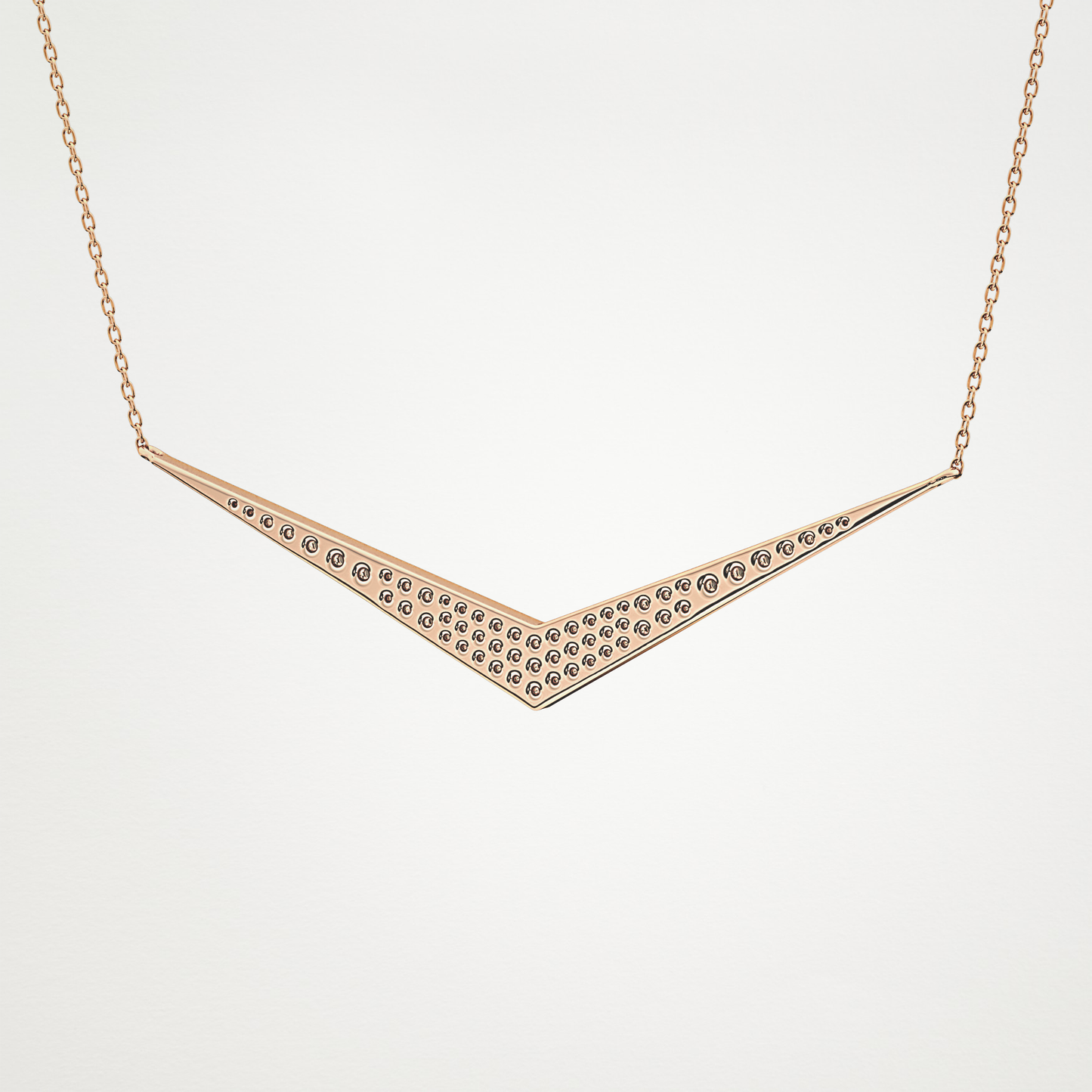 0.272 CT Moissanite V Elongated Shape Necklace in 14K or 18K Solid Gold – DEF Color, VVS Clarity