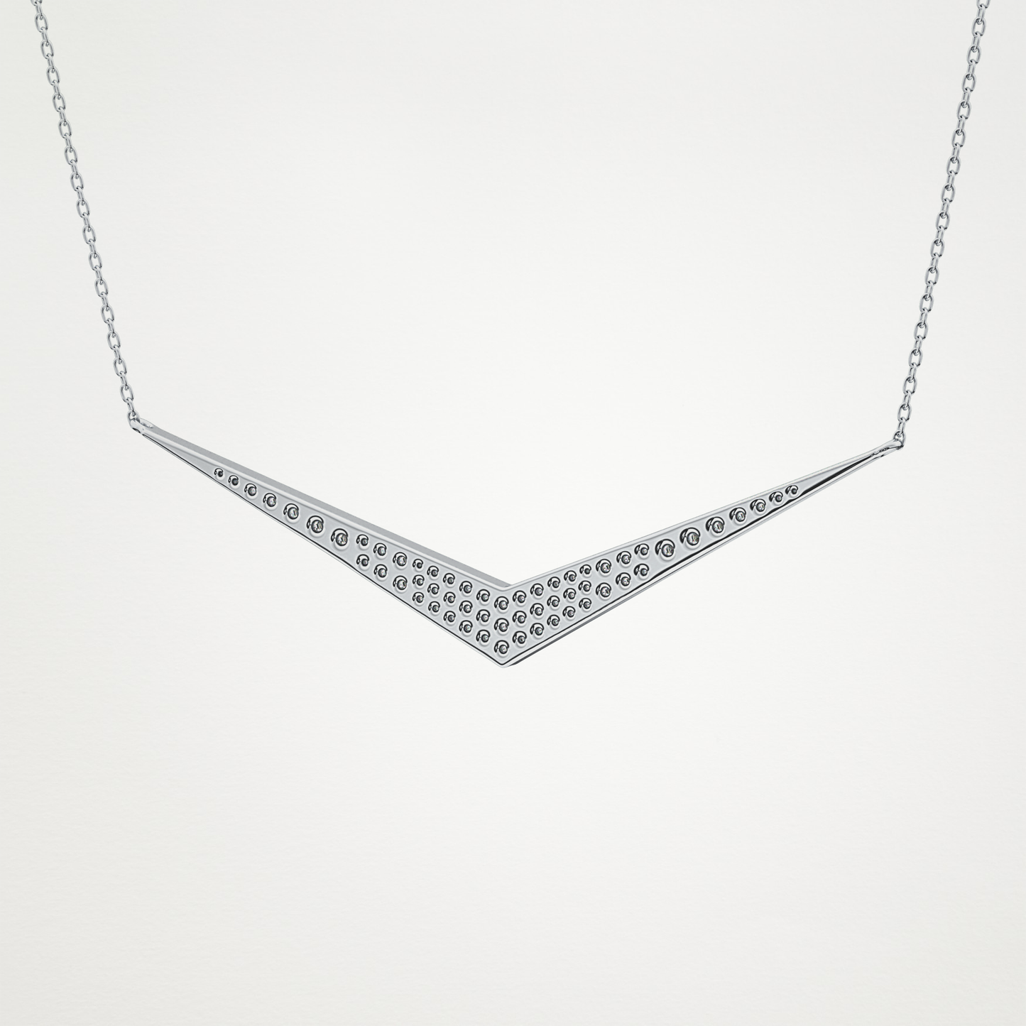 0.272 CT Moissanite V Elongated Shape Necklace in 14K or 18K Solid Gold – DEF Color, VVS Clarity