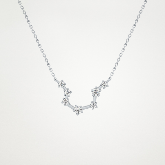 0.2 CT Moissanite Slight Open U Necklace in 14K or 18K Solid Gold – DEF Color, VVS Clarity