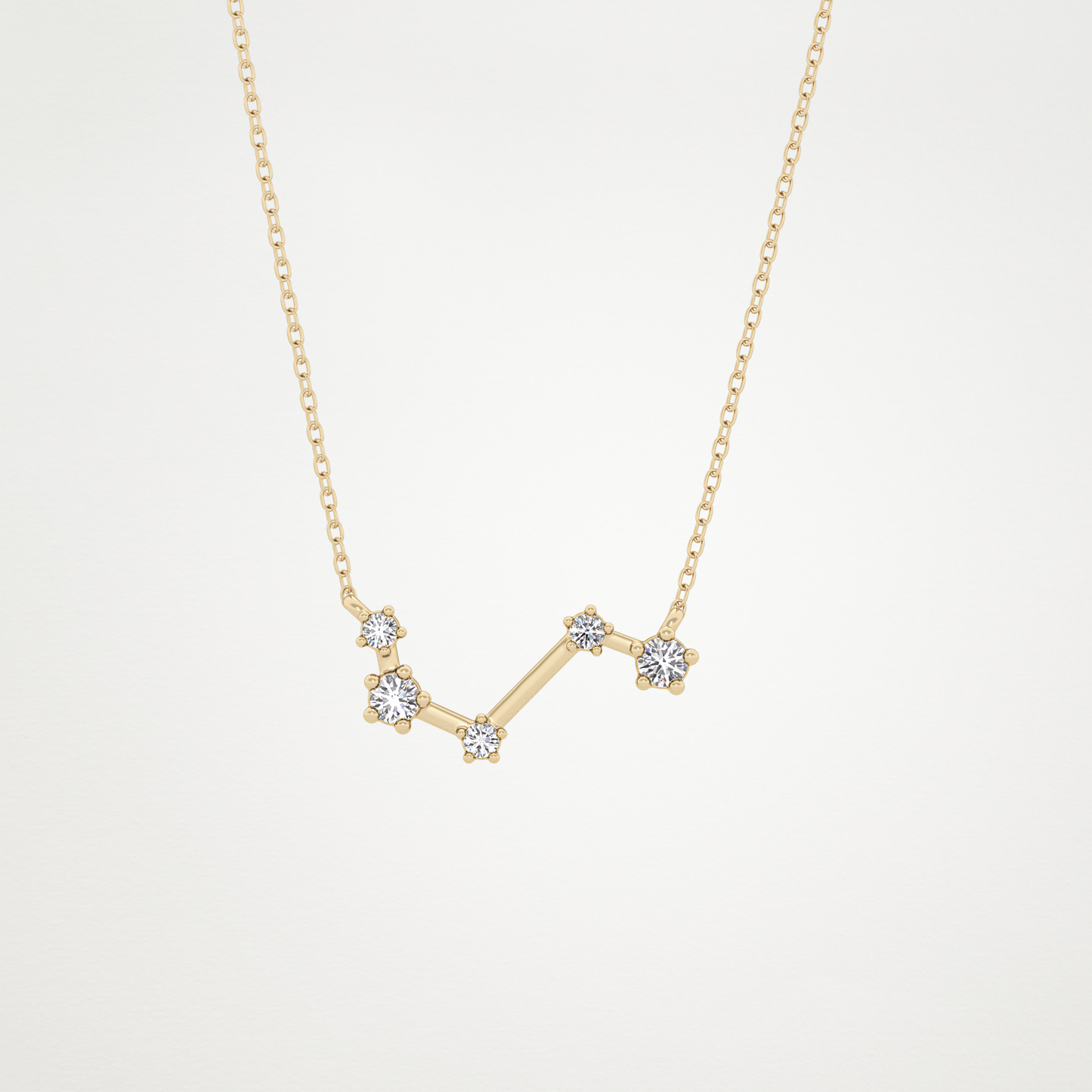 0.16 CT Moissanite Vein Necklace in 14K or 18K Solid Gold – DEF Color, VVS Clarity
