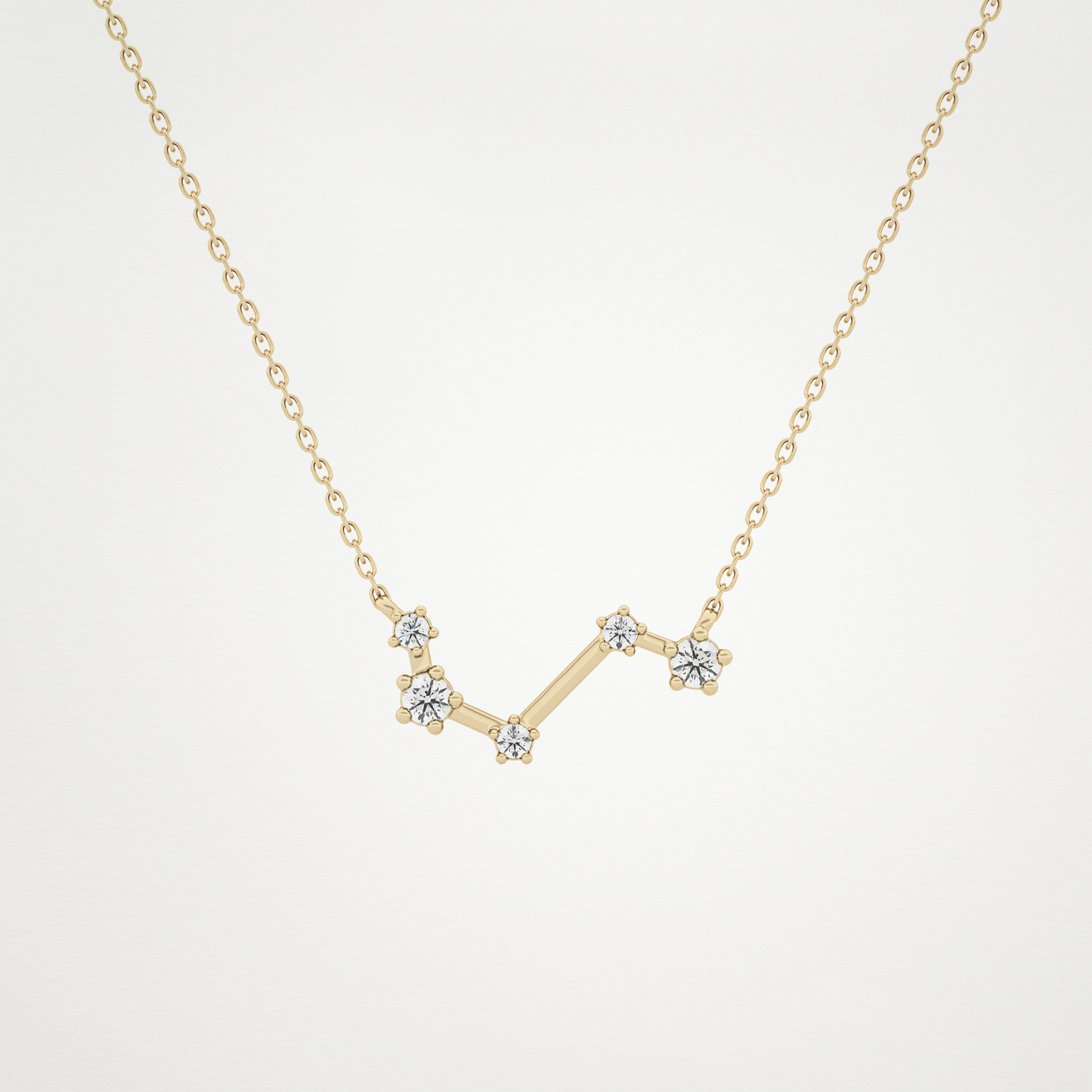 0.16 CT Moissanite Vein Necklace in 14K or 18K Solid Gold – DEF Color, VVS Clarity