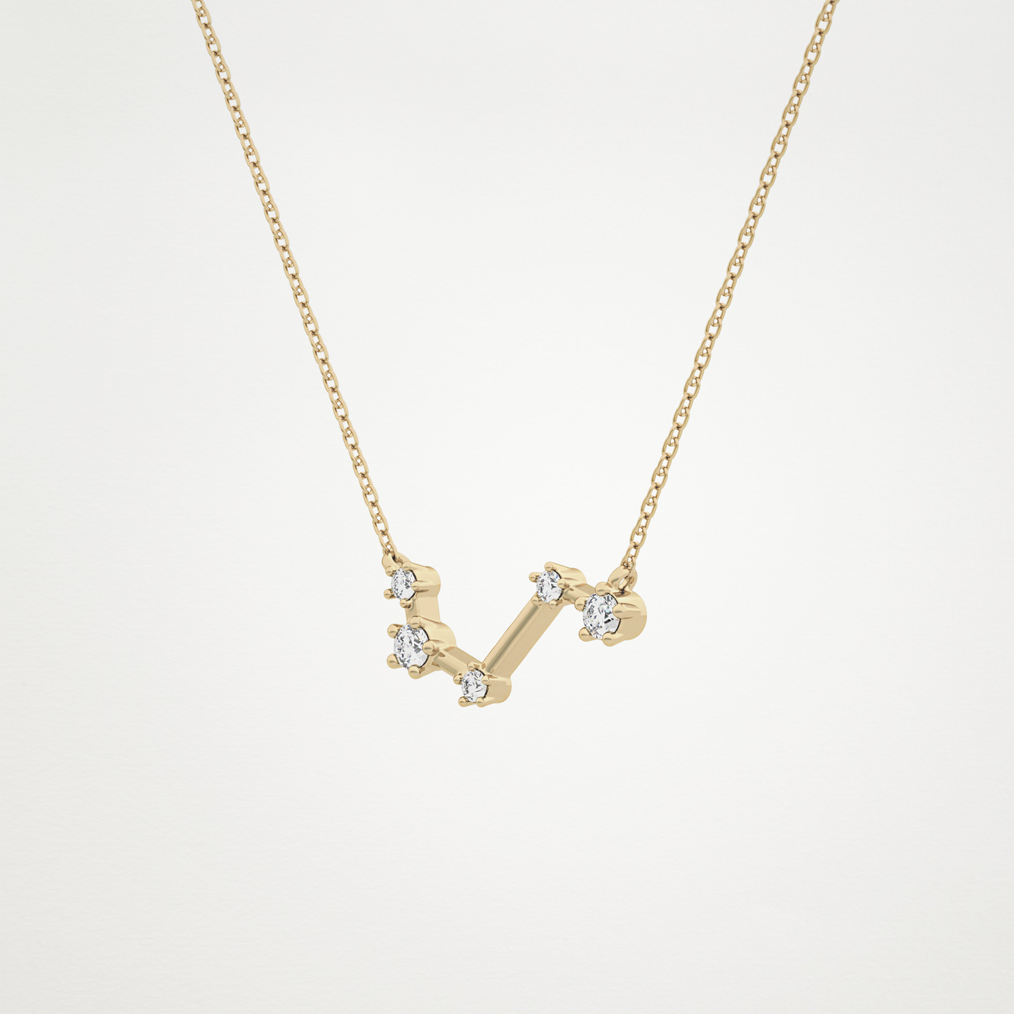 0.16 CT Moissanite Vein Necklace in 14K or 18K Solid Gold – DEF Color, VVS Clarity