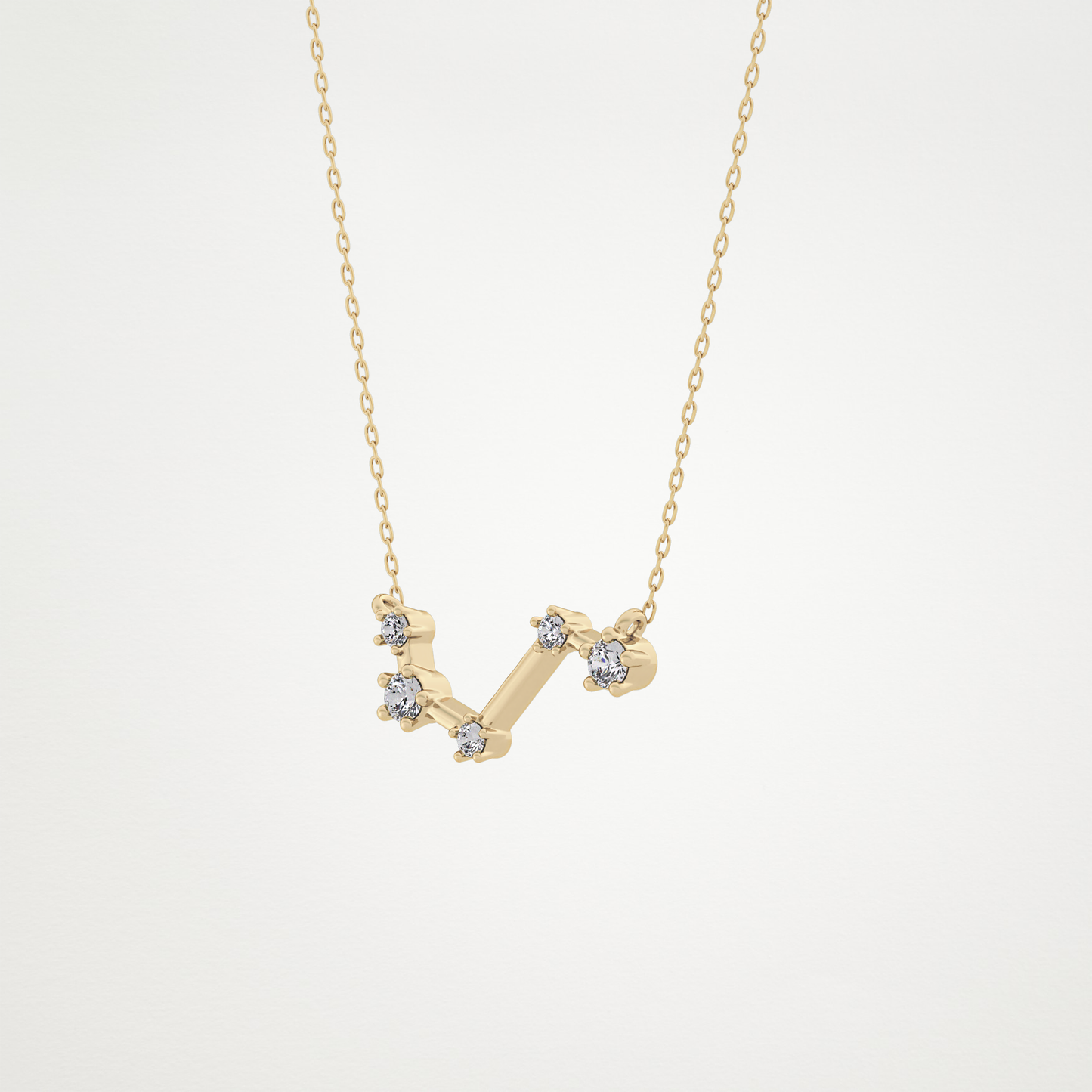 0.16 CT Moissanite Vein Necklace in 14K or 18K Solid Gold – DEF Color, VVS Clarity
