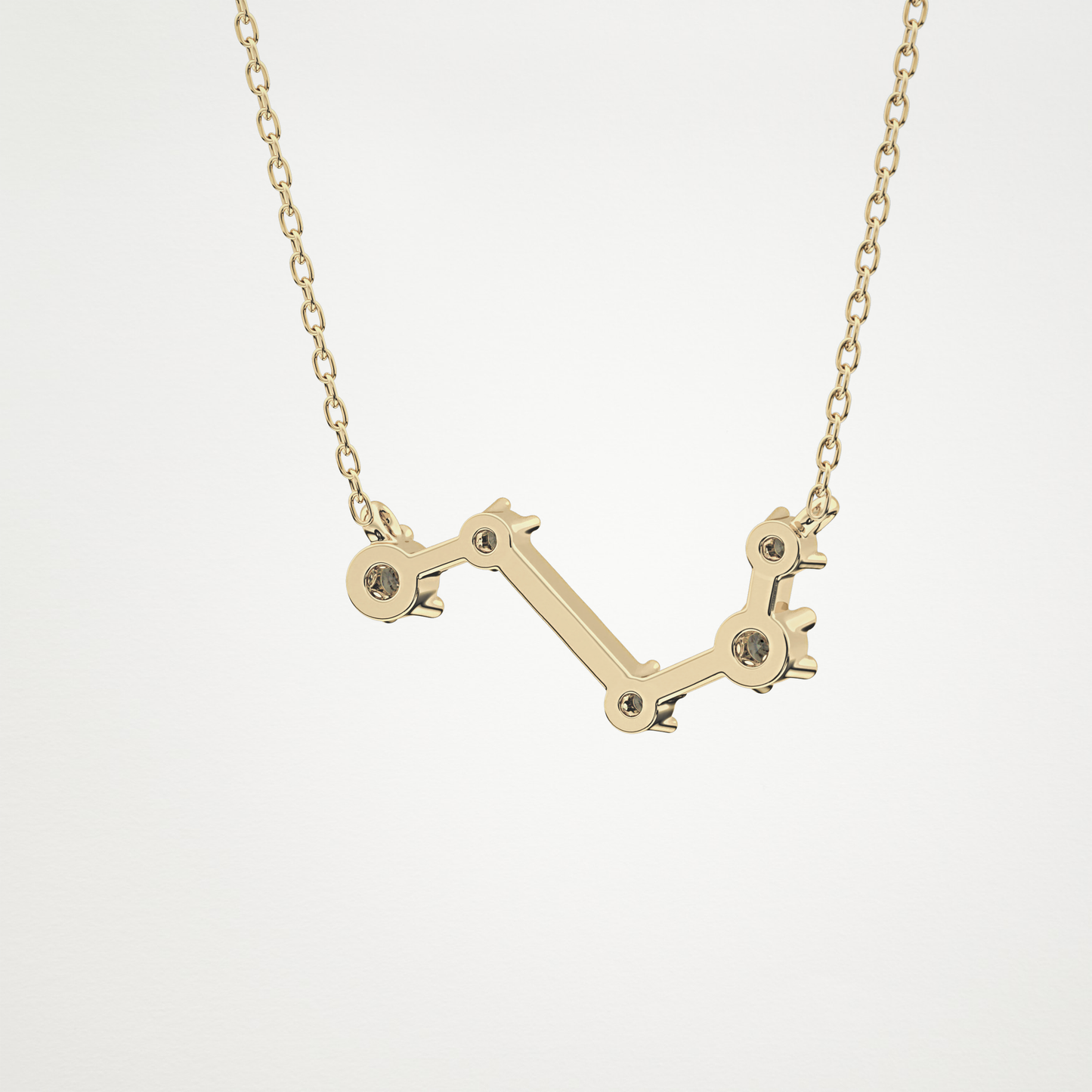 0.16 CT Moissanite Vein Necklace in 14K or 18K Solid Gold – DEF Color, VVS Clarity