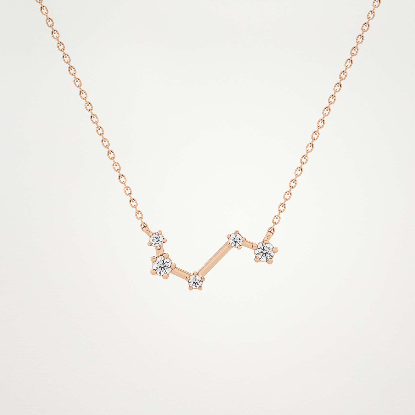 0.16 CT Moissanite Vein Necklace in 14K or 18K Solid Gold – DEF Color, VVS Clarity