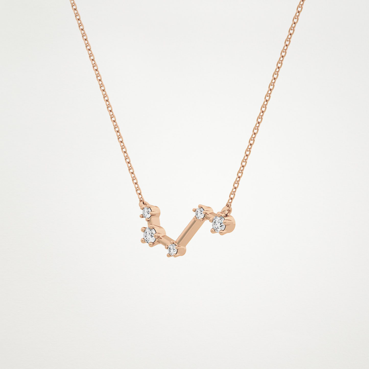 0.16 CT Moissanite Vein Necklace in 14K or 18K Solid Gold – DEF Color, VVS Clarity