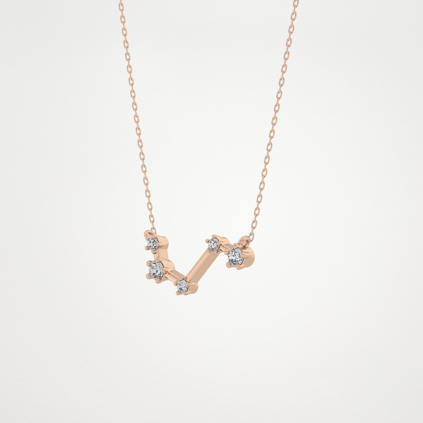 0.16 CT Moissanite Vein Necklace in 14K or 18K Solid Gold – DEF Color, VVS Clarity