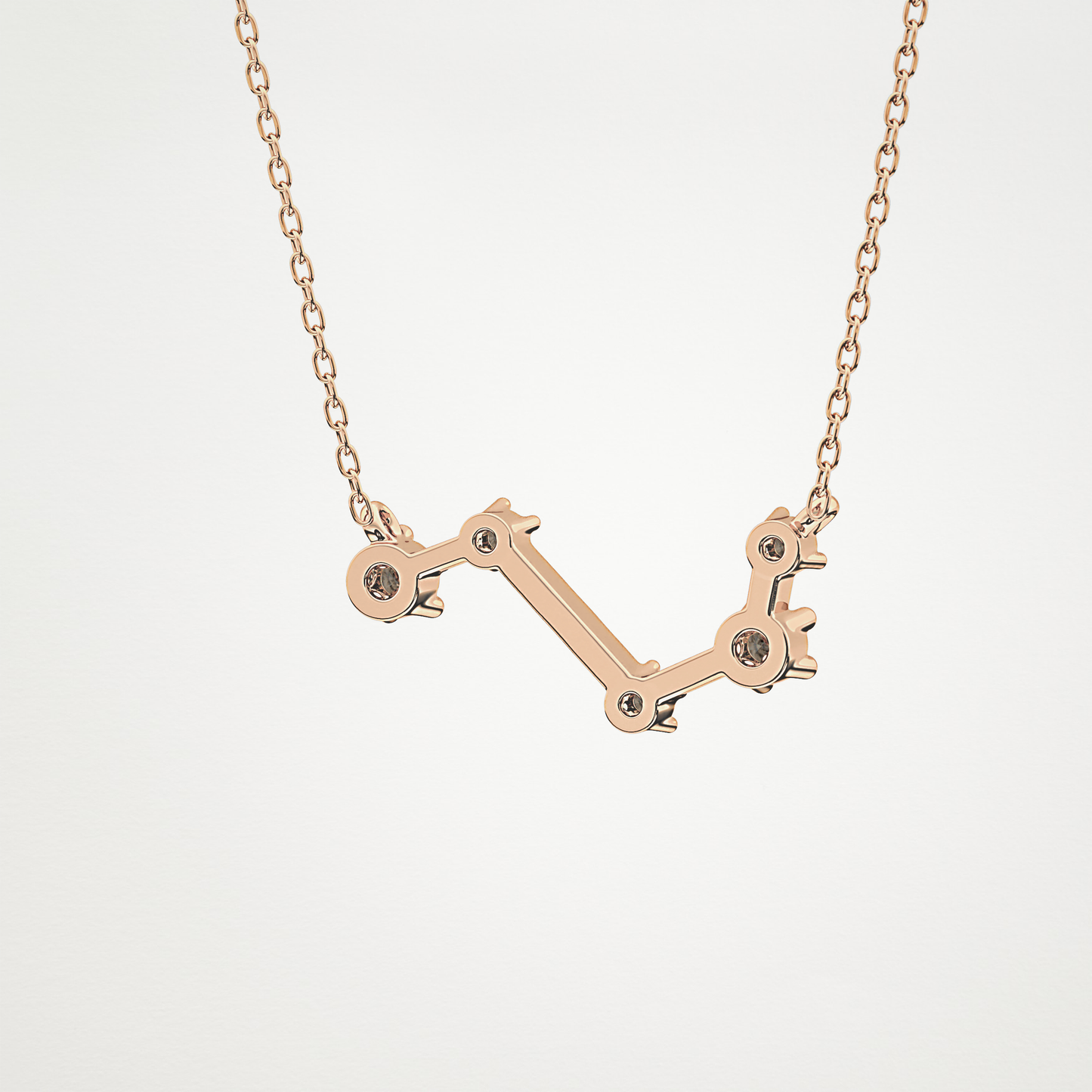 0.16 CT Moissanite Vein Necklace in 14K or 18K Solid Gold – DEF Color, VVS Clarity