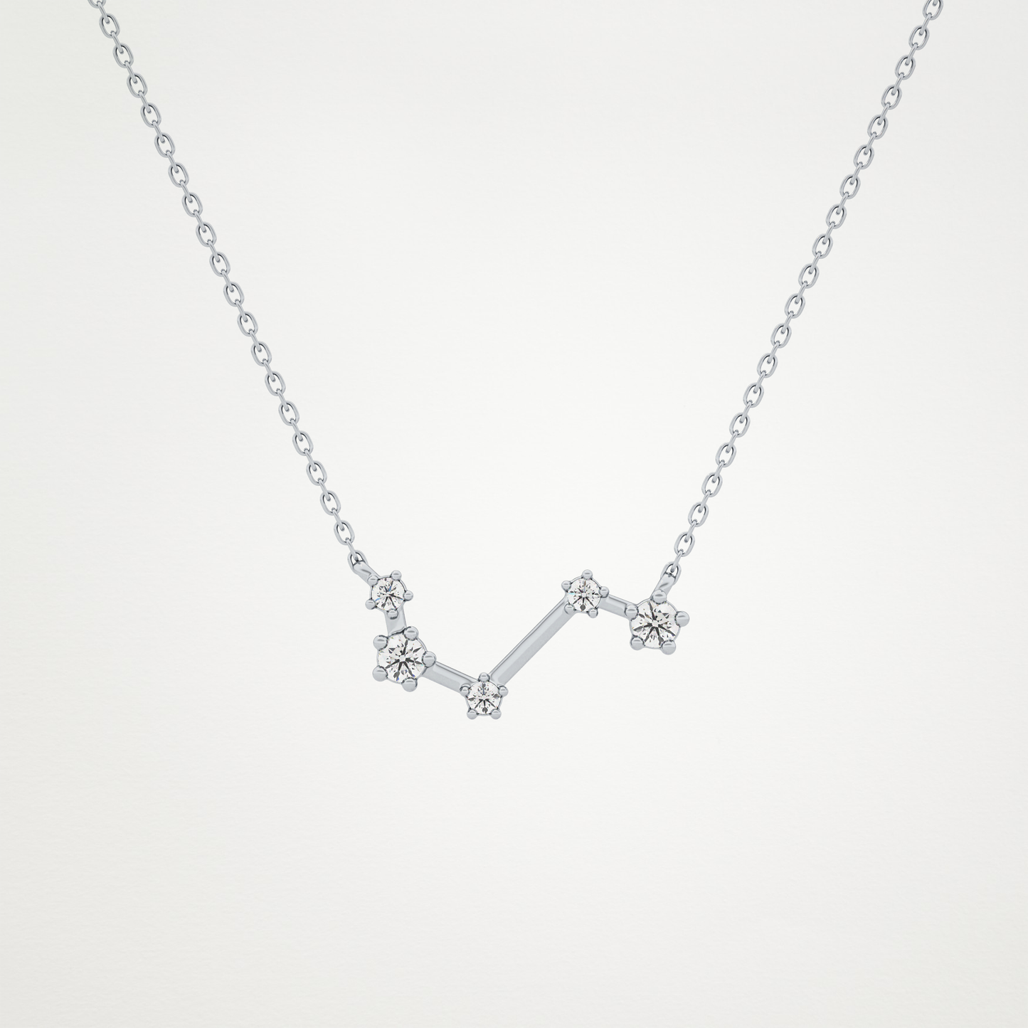 0.16 CT Moissanite Vein Necklace in 14K or 18K Solid Gold – DEF Color, VVS Clarity
