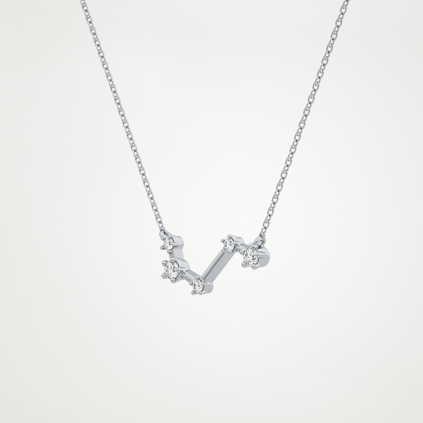 0.16 CT Moissanite Vein Necklace in 14K or 18K Solid Gold – DEF Color, VVS Clarity