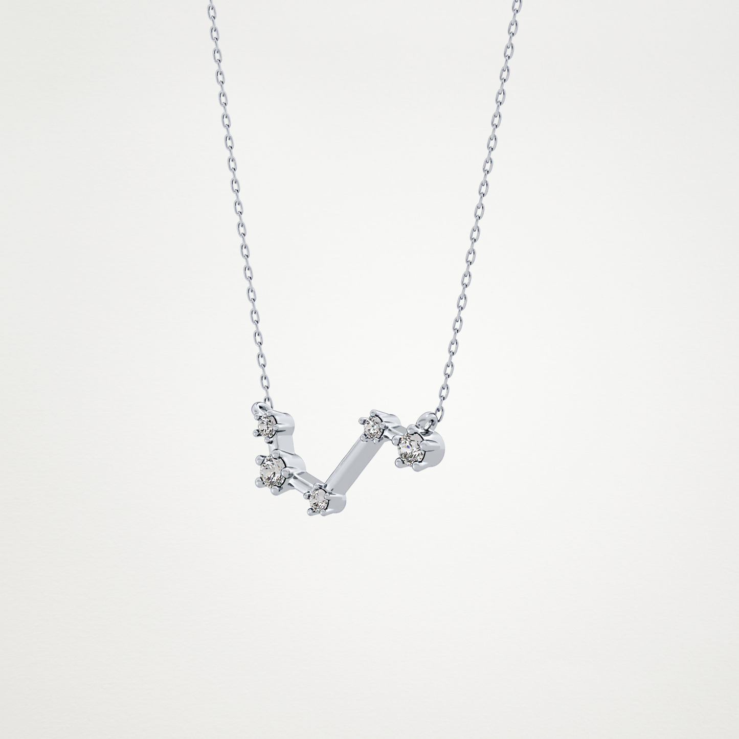 0.16 CT Moissanite Vein Necklace in 14K or 18K Solid Gold – DEF Color, VVS Clarity