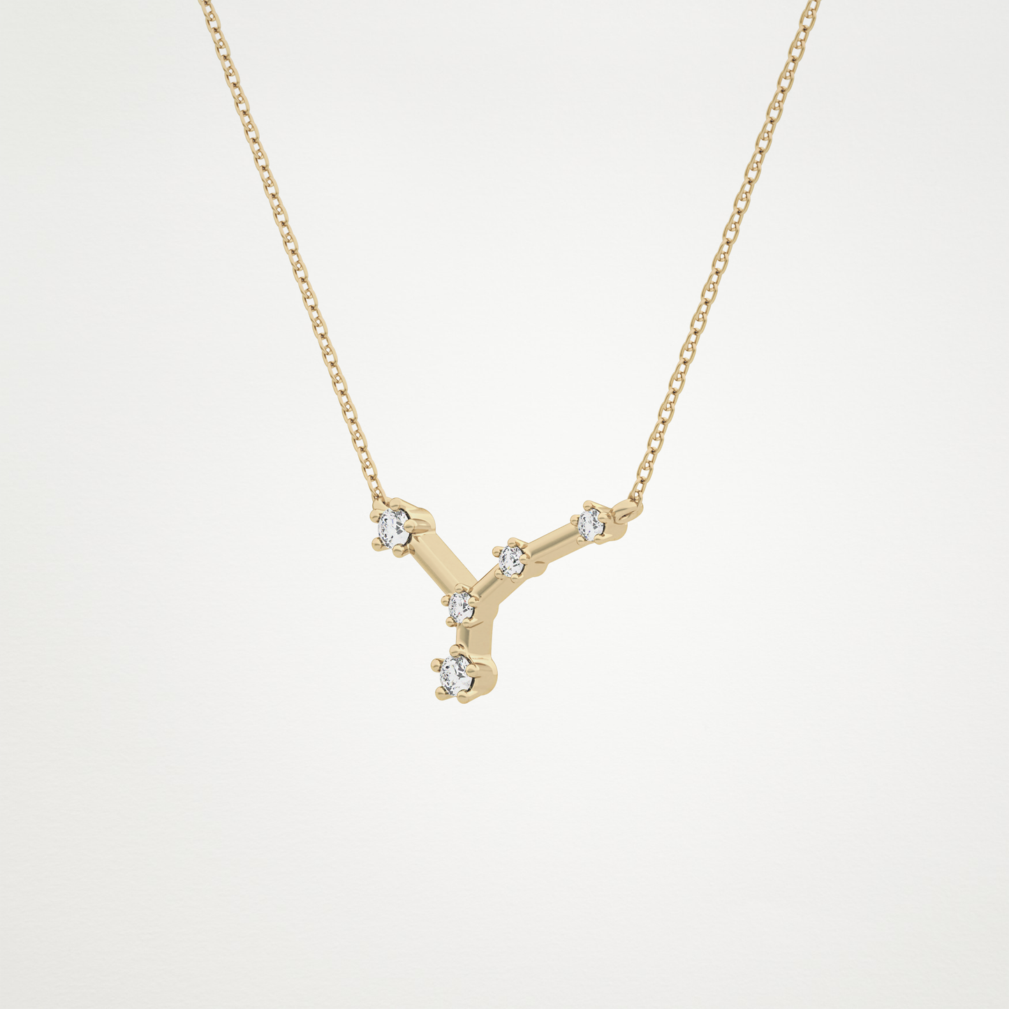 0.116 CT Moissanite Combined Necklace in 14K or 18K Solid Gold – DEF Color, VVS Clarity