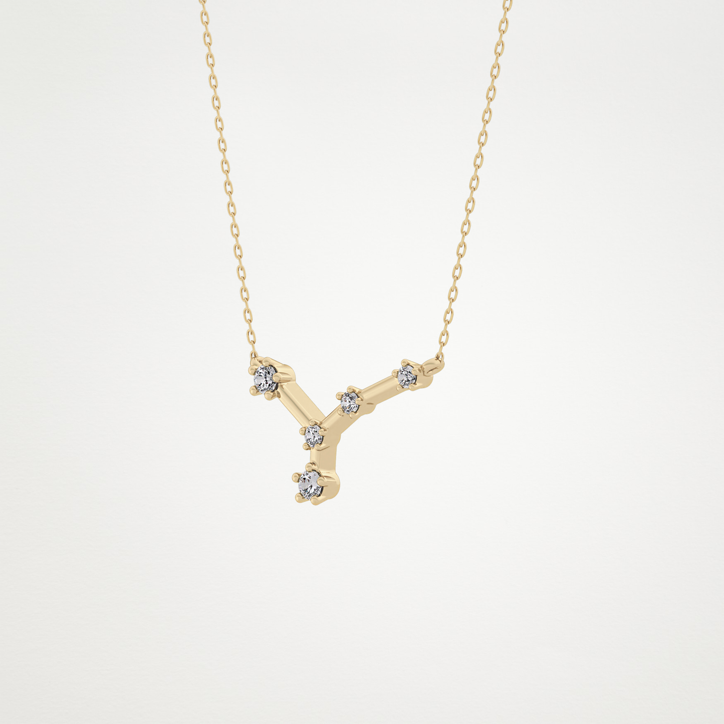 0.116 CT Moissanite Combined Necklace in 14K or 18K Solid Gold – DEF Color, VVS Clarity