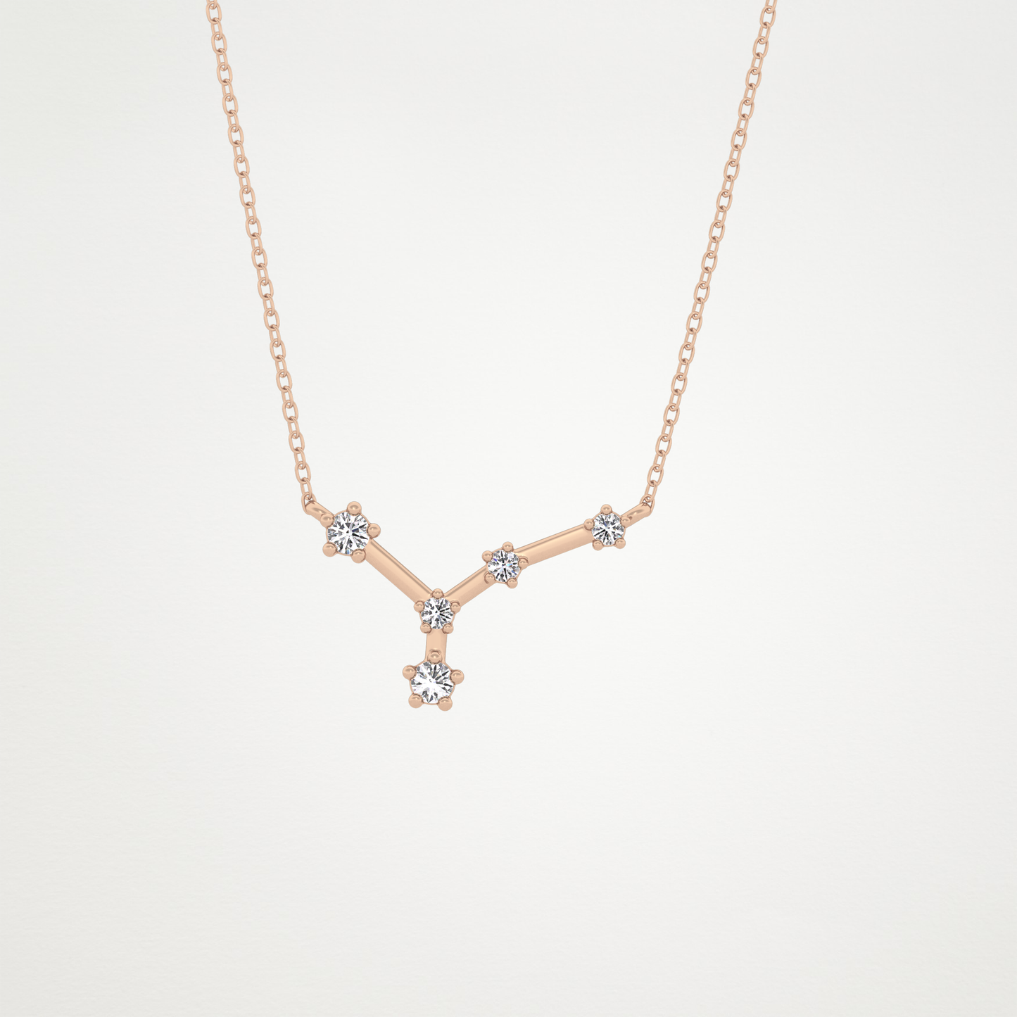 0.116 CT Moissanite Combined Necklace in 14K or 18K Solid Gold – DEF Color, VVS Clarity