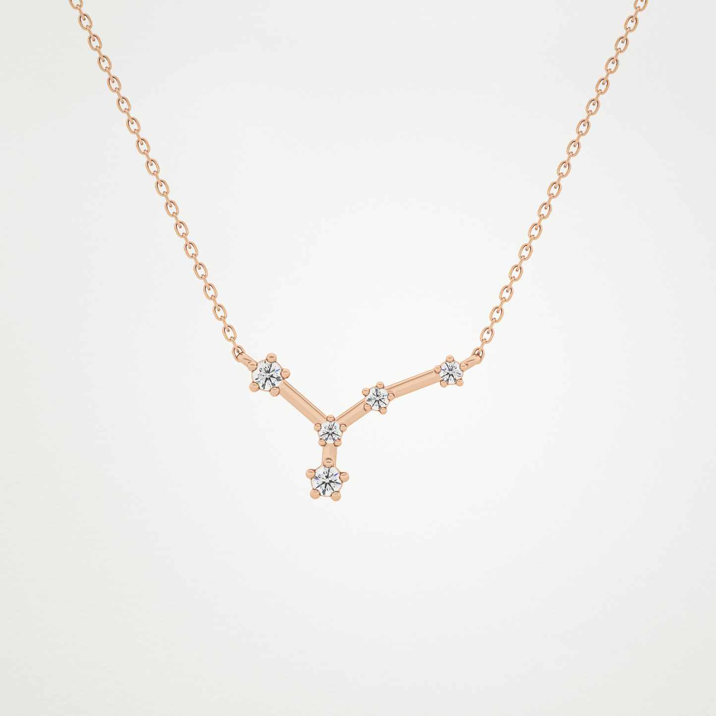 0.116 CT Moissanite Combined Necklace in 14K or 18K Solid Gold – DEF Color, VVS Clarity