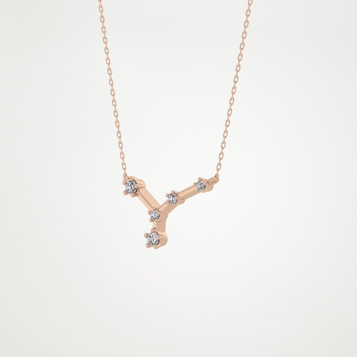 0.116 CT Moissanite Combined Necklace in 14K or 18K Solid Gold – DEF Color, VVS Clarity