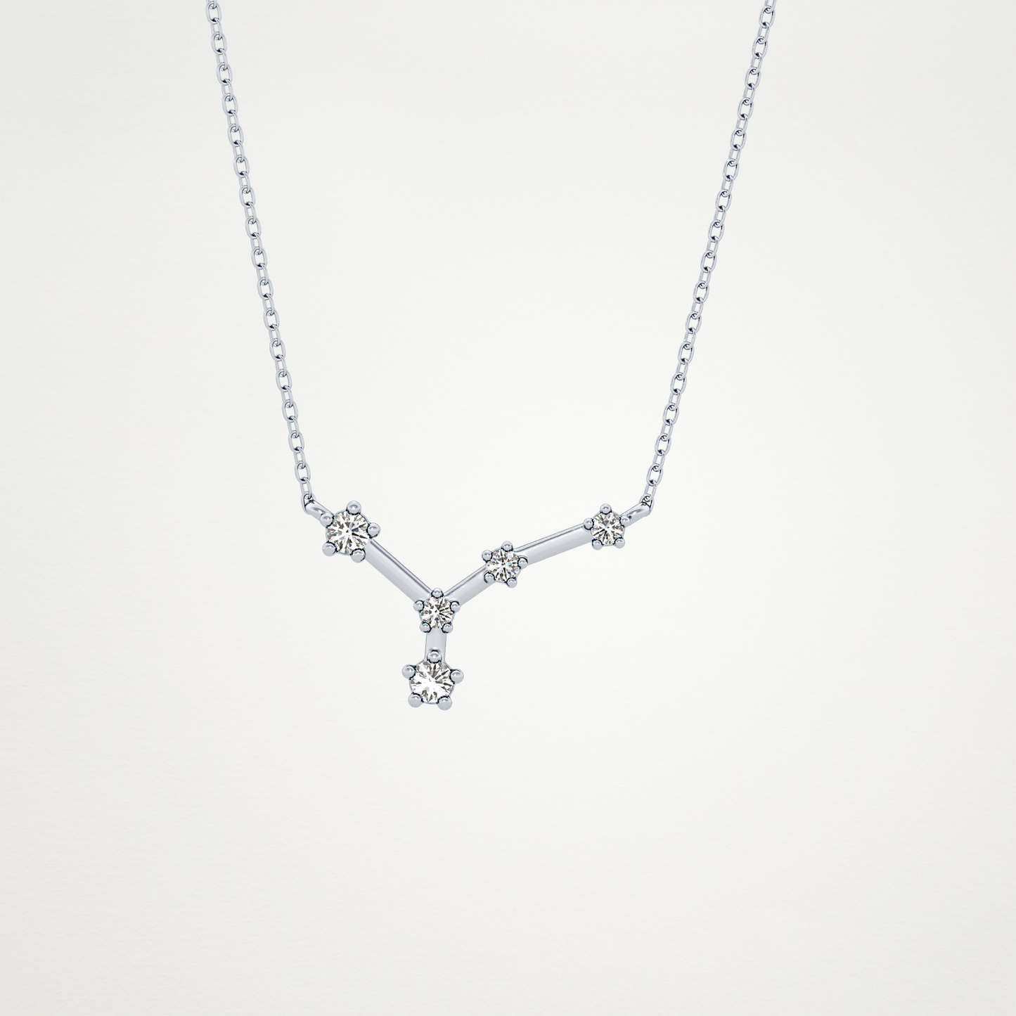 0.116 CT Moissanite Combined Necklace in 14K or 18K Solid Gold – DEF Color, VVS Clarity