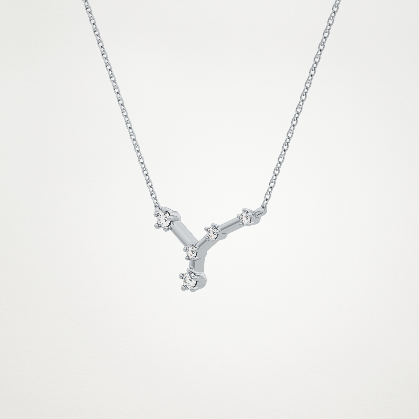 0.116 CT Moissanite Combined Necklace in 14K or 18K Solid Gold – DEF Color, VVS Clarity