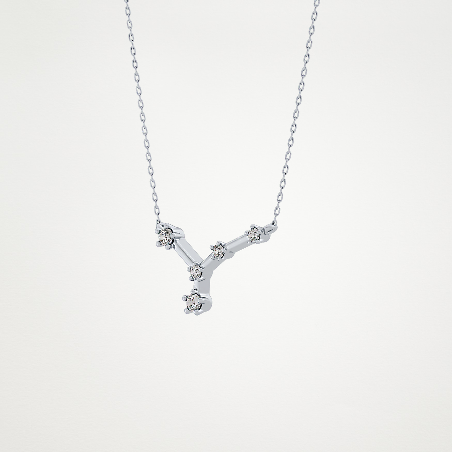 0.116 CT Moissanite Combined Necklace in 14K or 18K Solid Gold – DEF Color, VVS Clarity