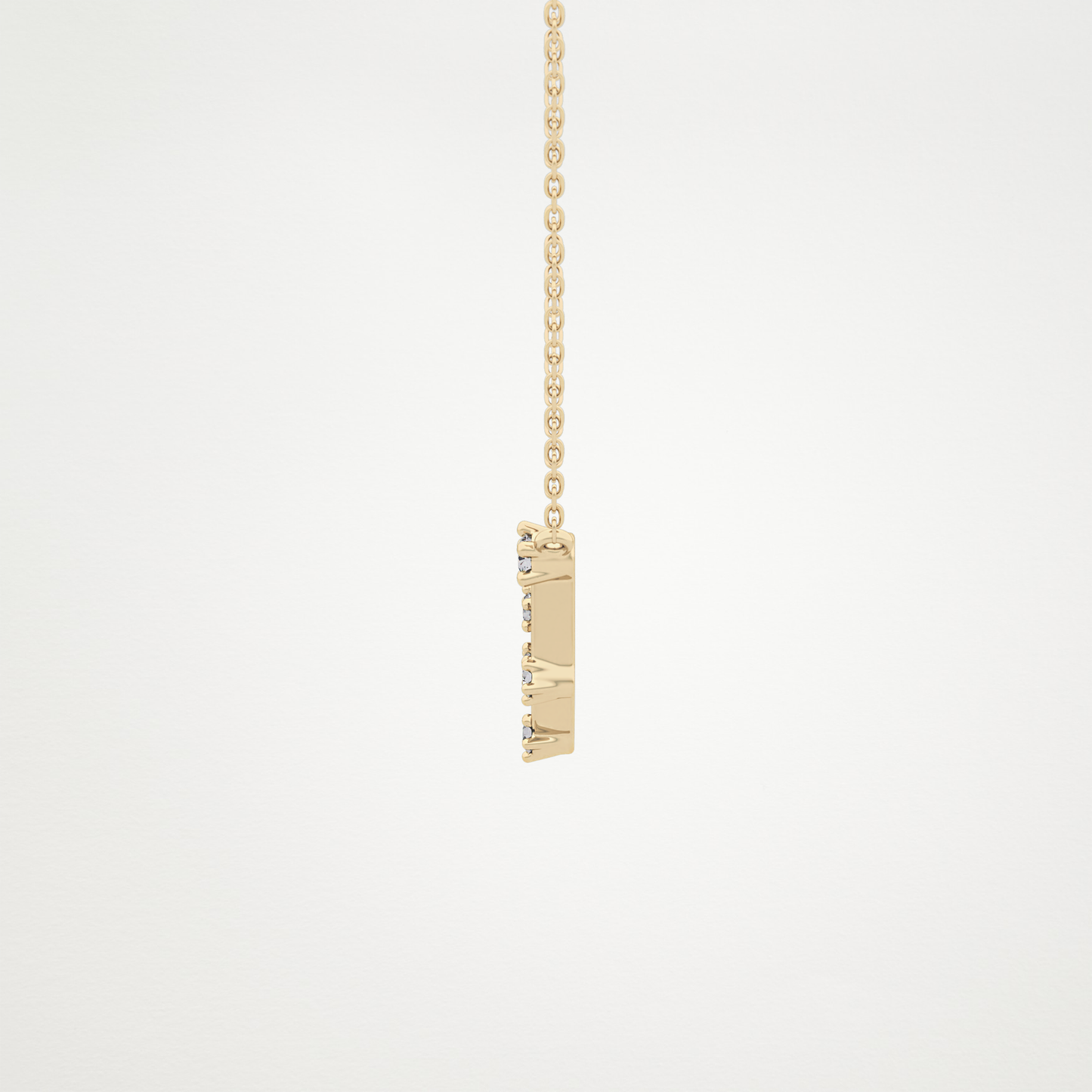 0.13 CT Moissanite Connected Necklace in 14K or 18K Solid Gold – DEF Color, VVS Clarity