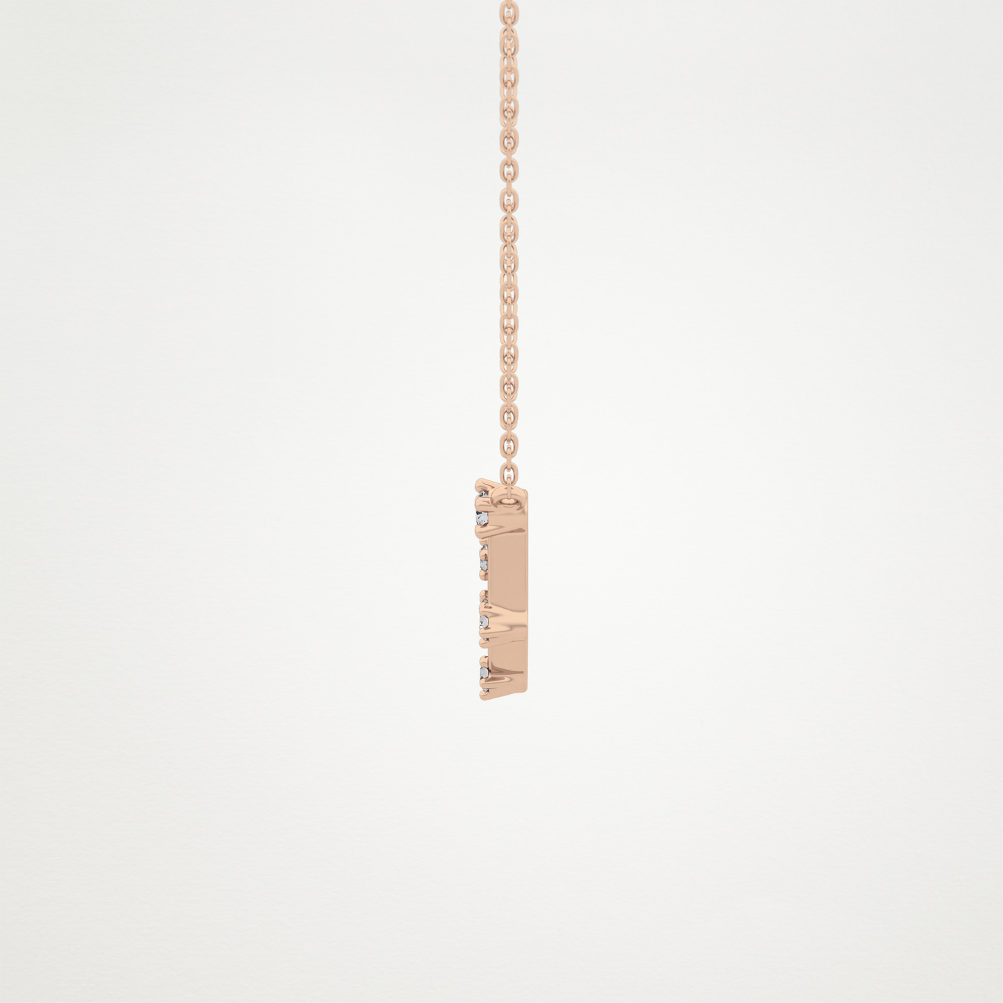 0.13 CT Moissanite Connected Necklace in 14K or 18K Solid Gold – DEF Color, VVS Clarity