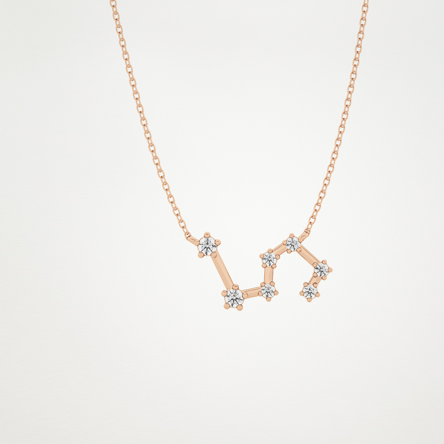 0.15 CT Moissanite Random Necklace in 14K or 18K Solid Gold – DEF Color, VVS Clarity