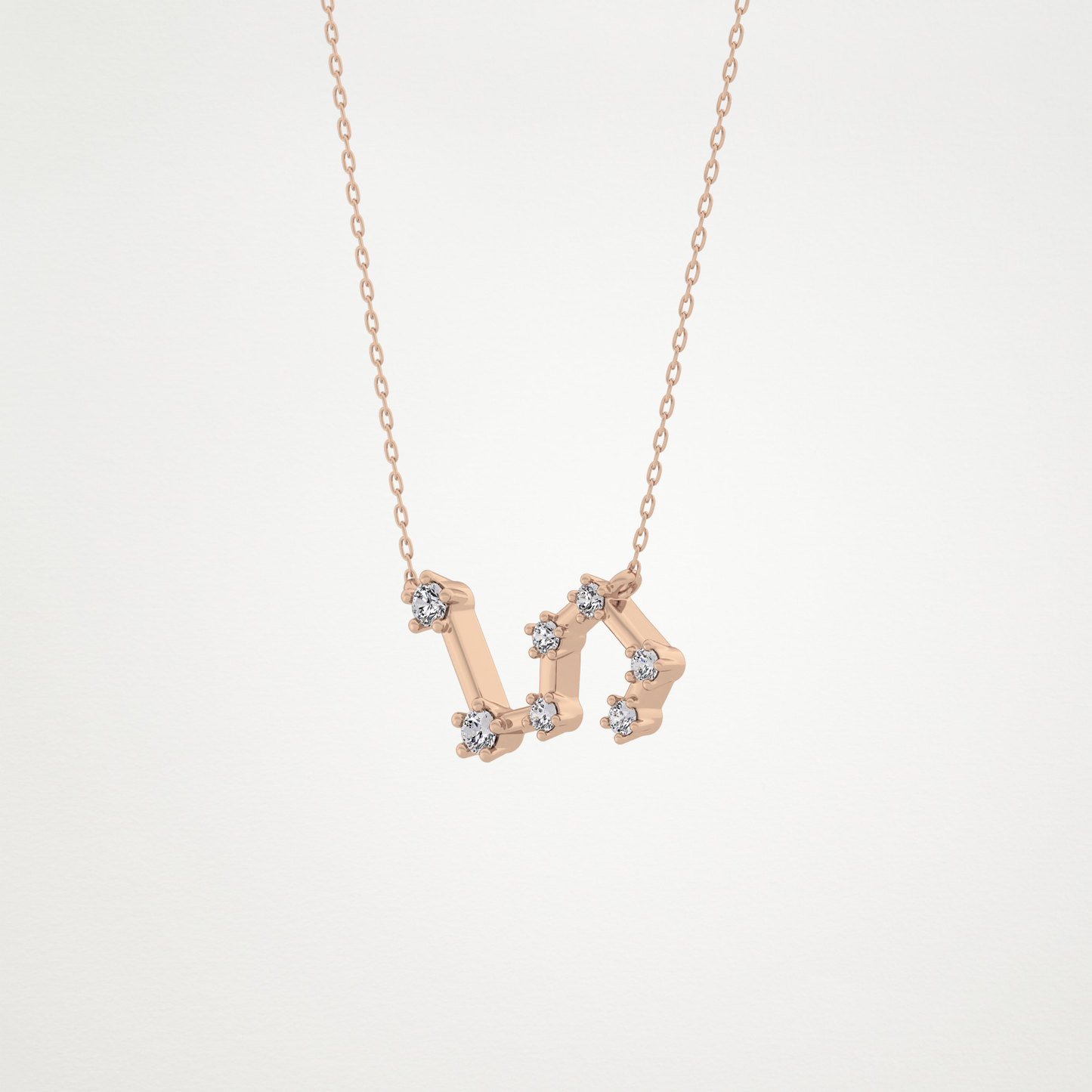 0.15 CT Moissanite Random Necklace in 14K or 18K Solid Gold – DEF Color, VVS Clarity