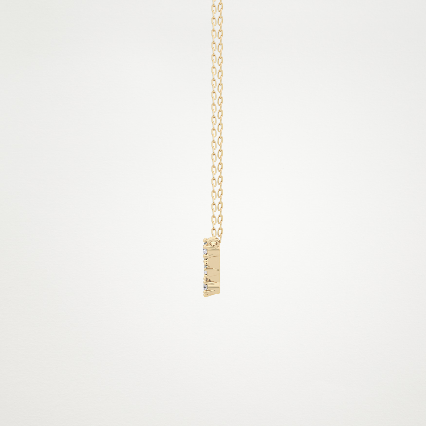 0.103 CT Moissanite Random Necklace in 14K or 18K Solid Gold – DEF Color, VVS Clarity