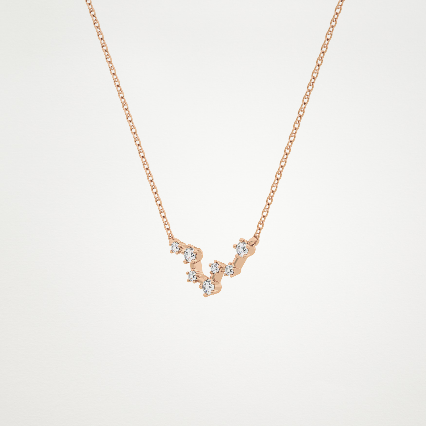 0.103 CT Moissanite Random Necklace in 14K or 18K Solid Gold – DEF Color, VVS Clarity