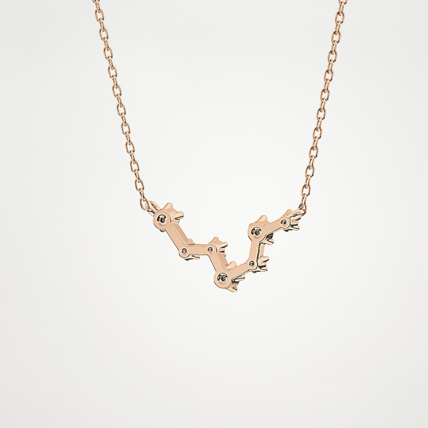 0.103 CT Moissanite Random Necklace in 14K or 18K Solid Gold – DEF Color, VVS Clarity