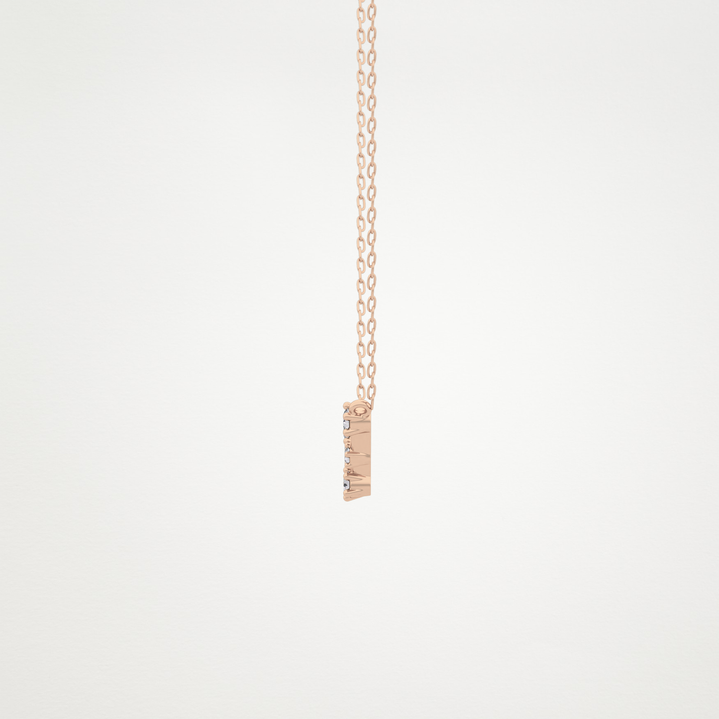 0.103 CT Moissanite Random Necklace in 14K or 18K Solid Gold – DEF Color, VVS Clarity