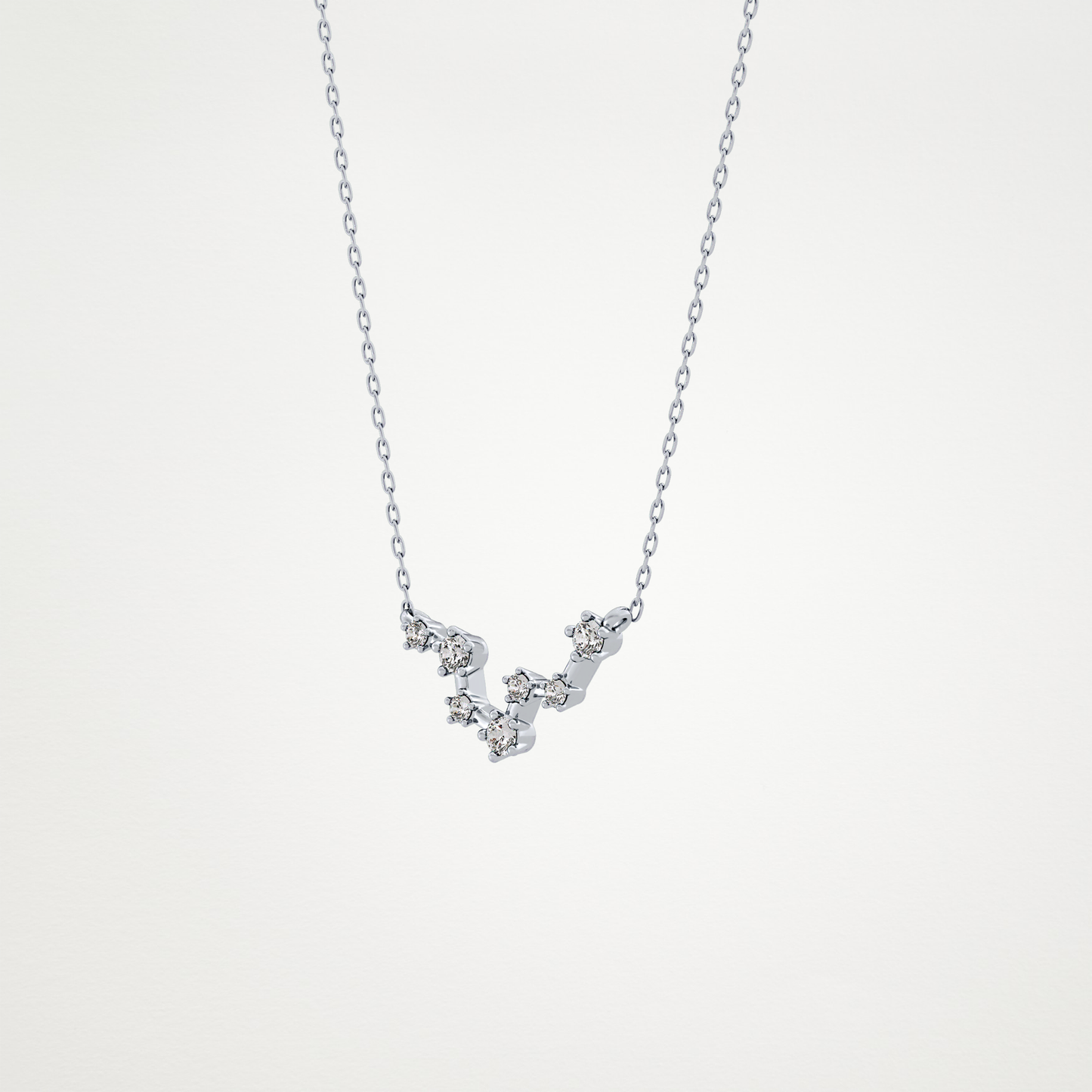0.103 CT Moissanite Random Necklace in 14K or 18K Solid Gold – DEF Color, VVS Clarity