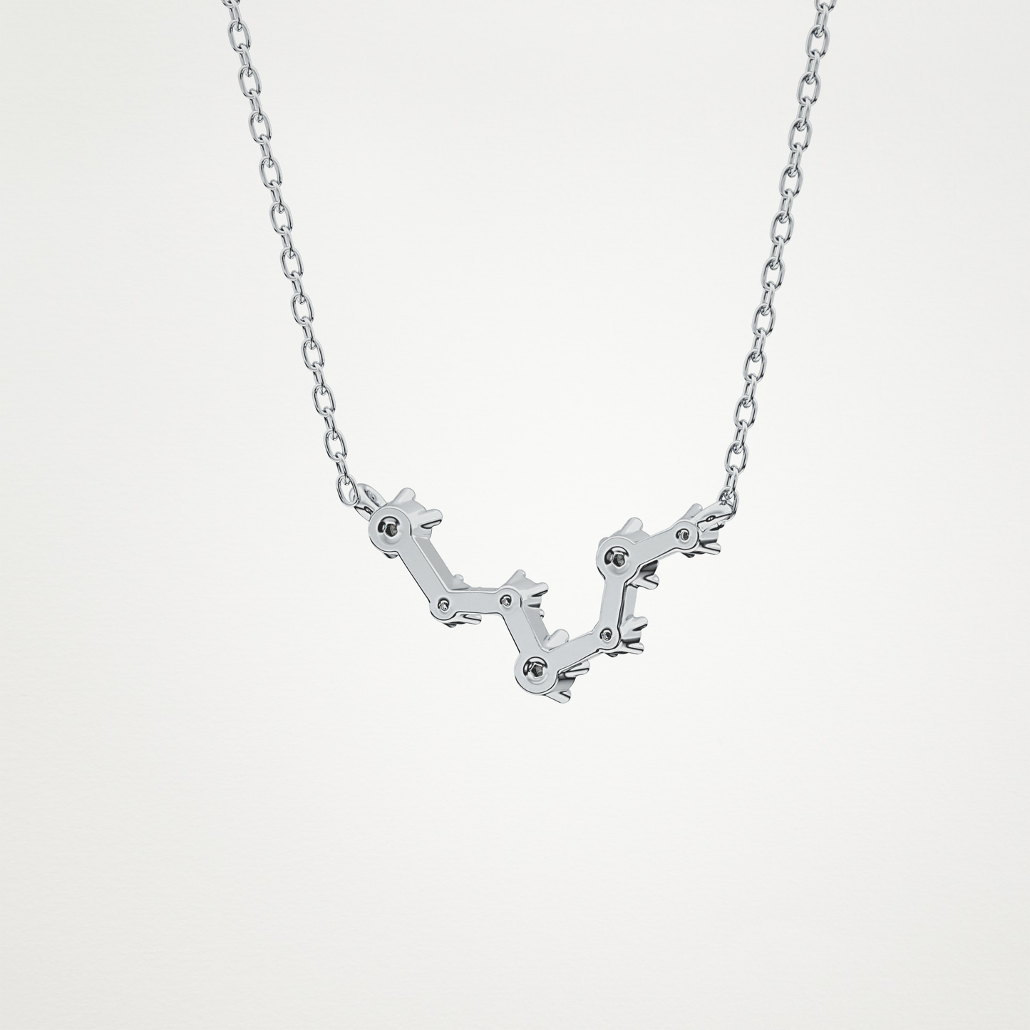 0.103 CT Moissanite Random Necklace in 14K or 18K Solid Gold – DEF Color, VVS Clarity