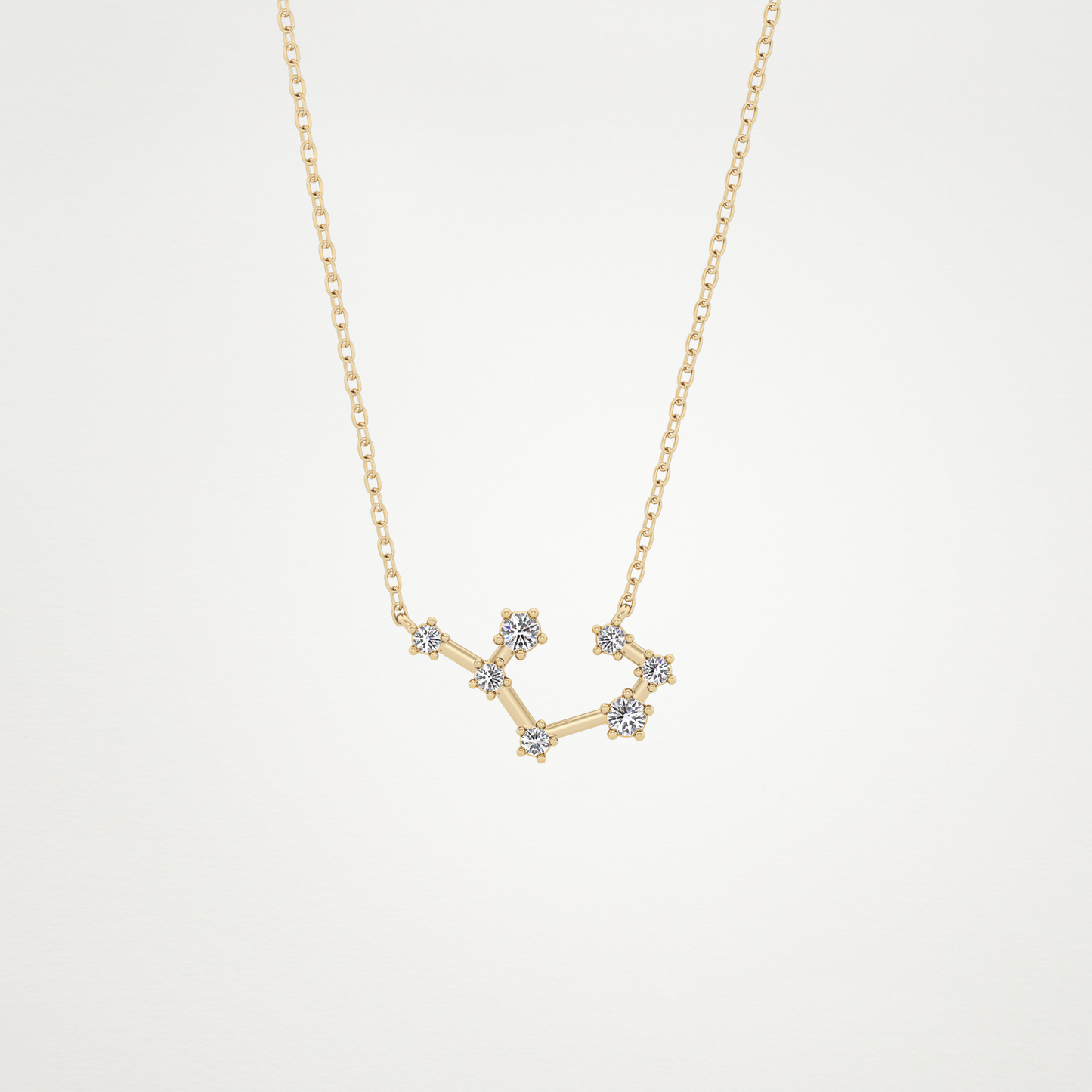 0.111 CT Moissanite Random Necklace in 14K or 18K Solid Gold – DEF Color, VVS Clarity