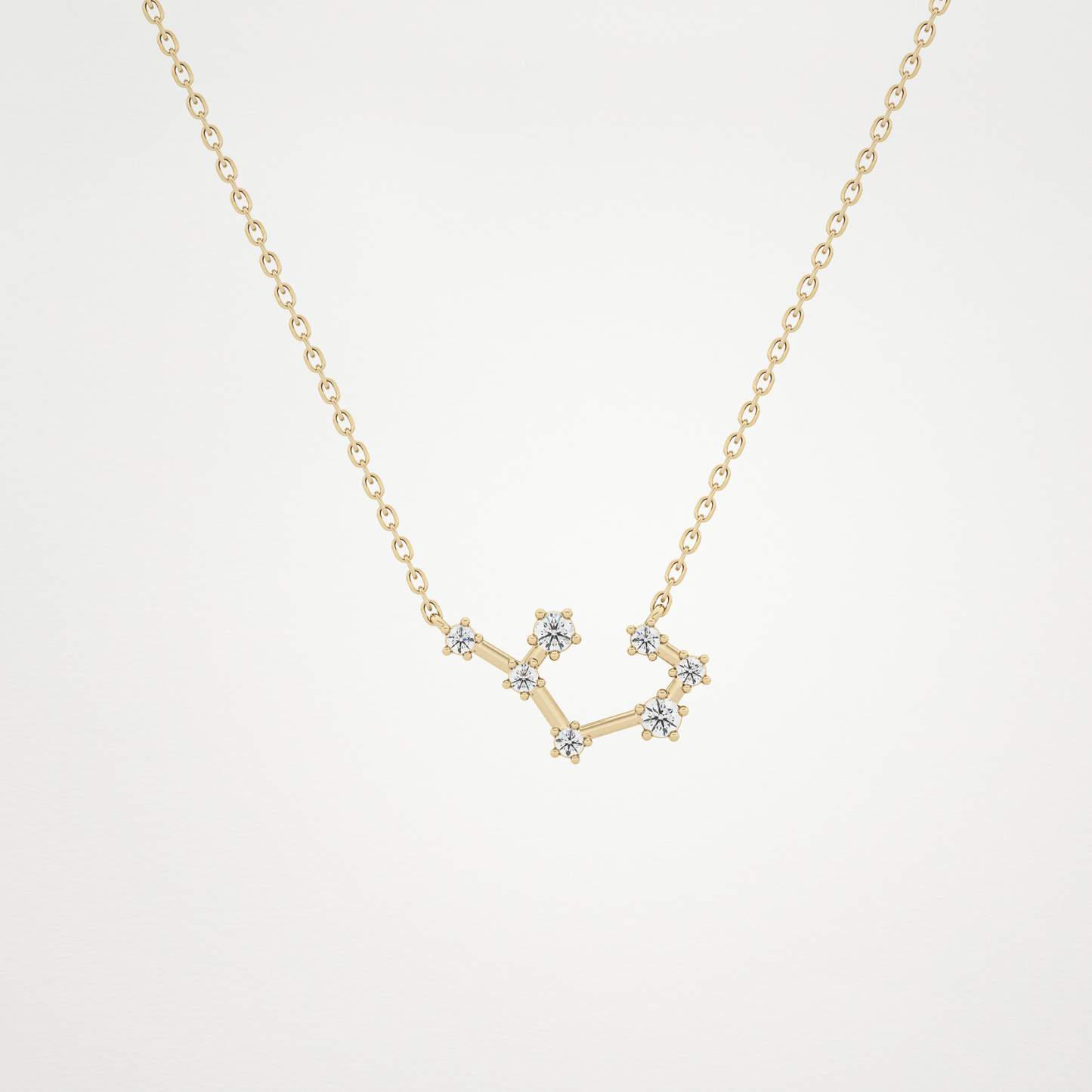 0.111 CT Moissanite Random Necklace in 14K or 18K Solid Gold – DEF Color, VVS Clarity