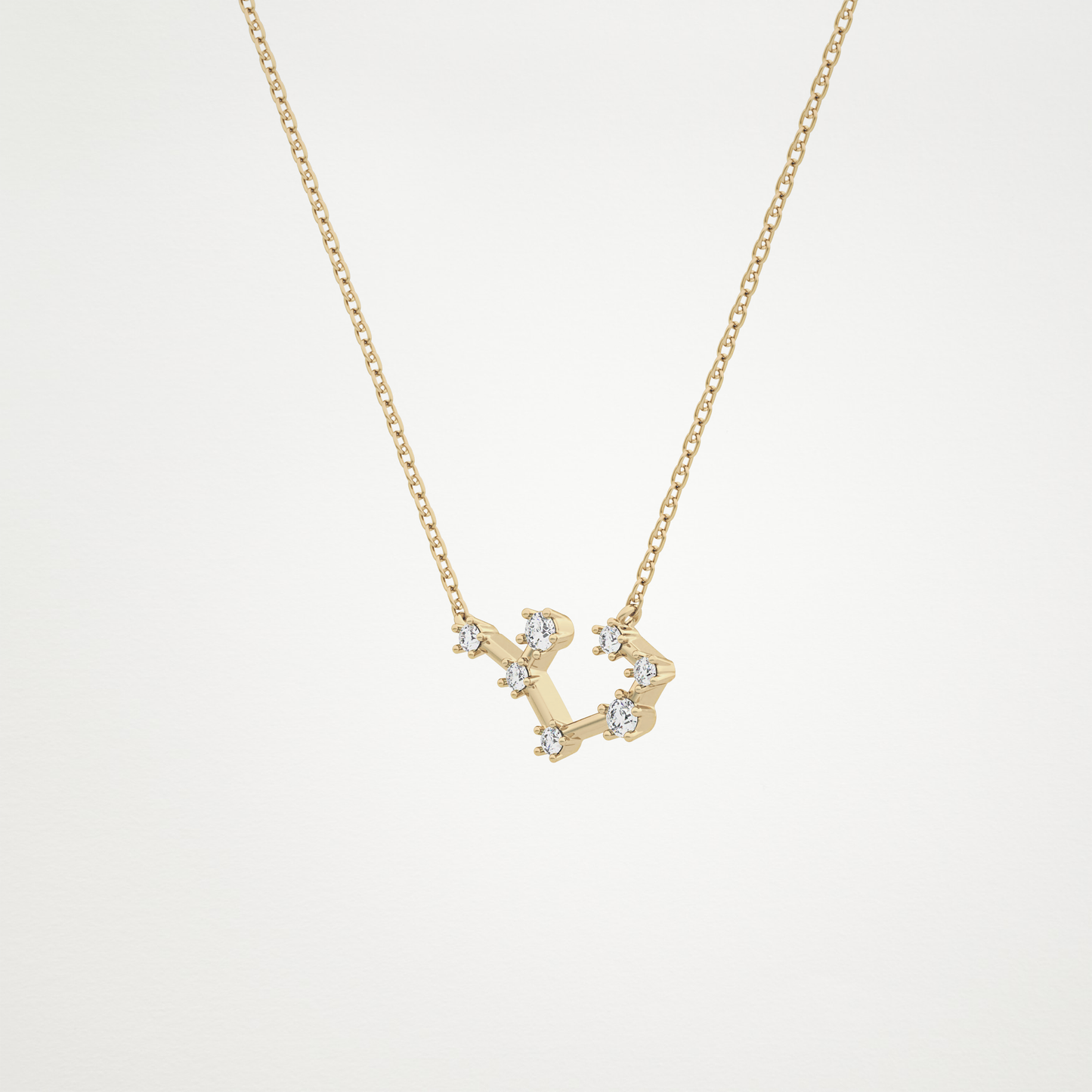 0.111 CT Moissanite Random Necklace in 14K or 18K Solid Gold – DEF Color, VVS Clarity