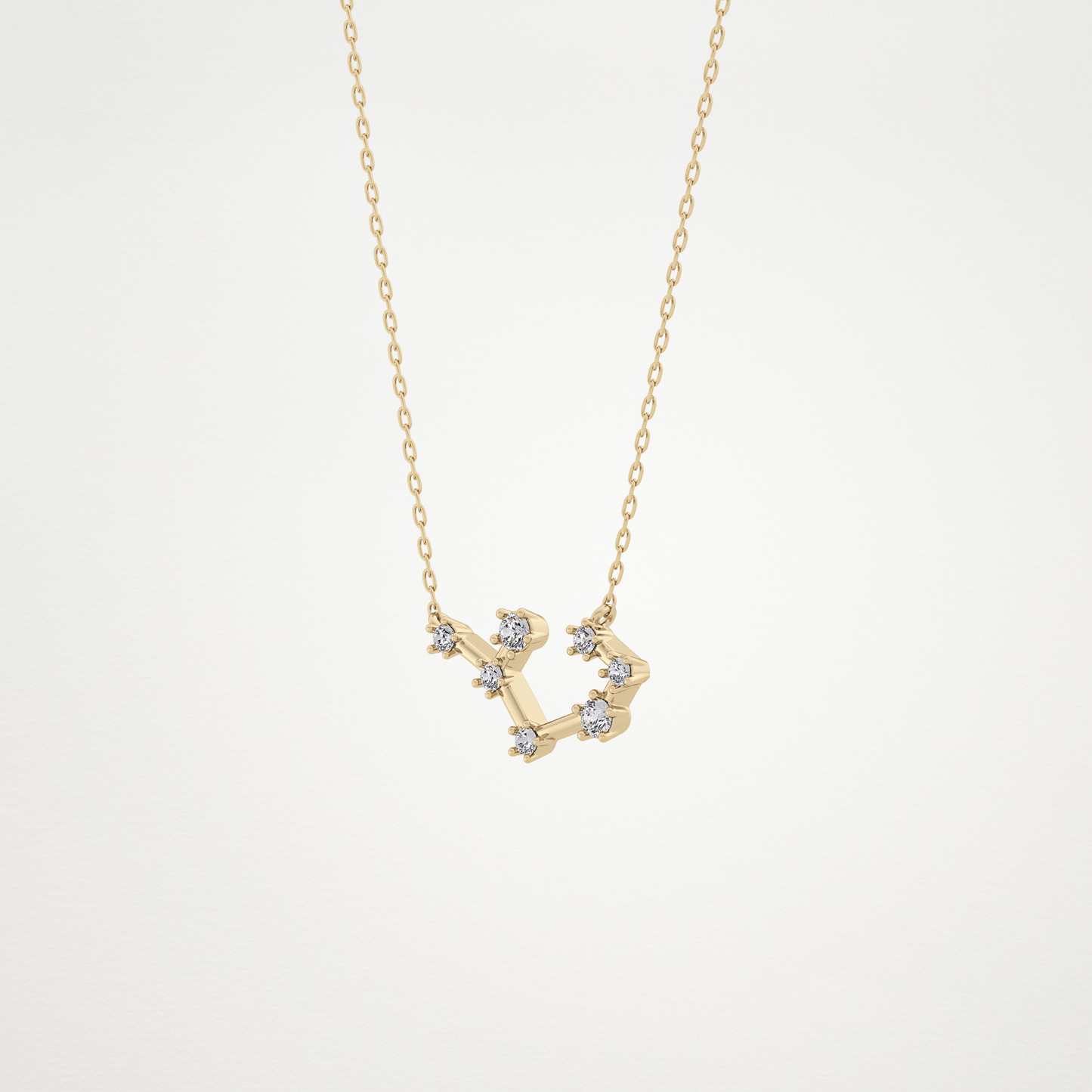 0.111 CT Moissanite Random Necklace in 14K or 18K Solid Gold – DEF Color, VVS Clarity