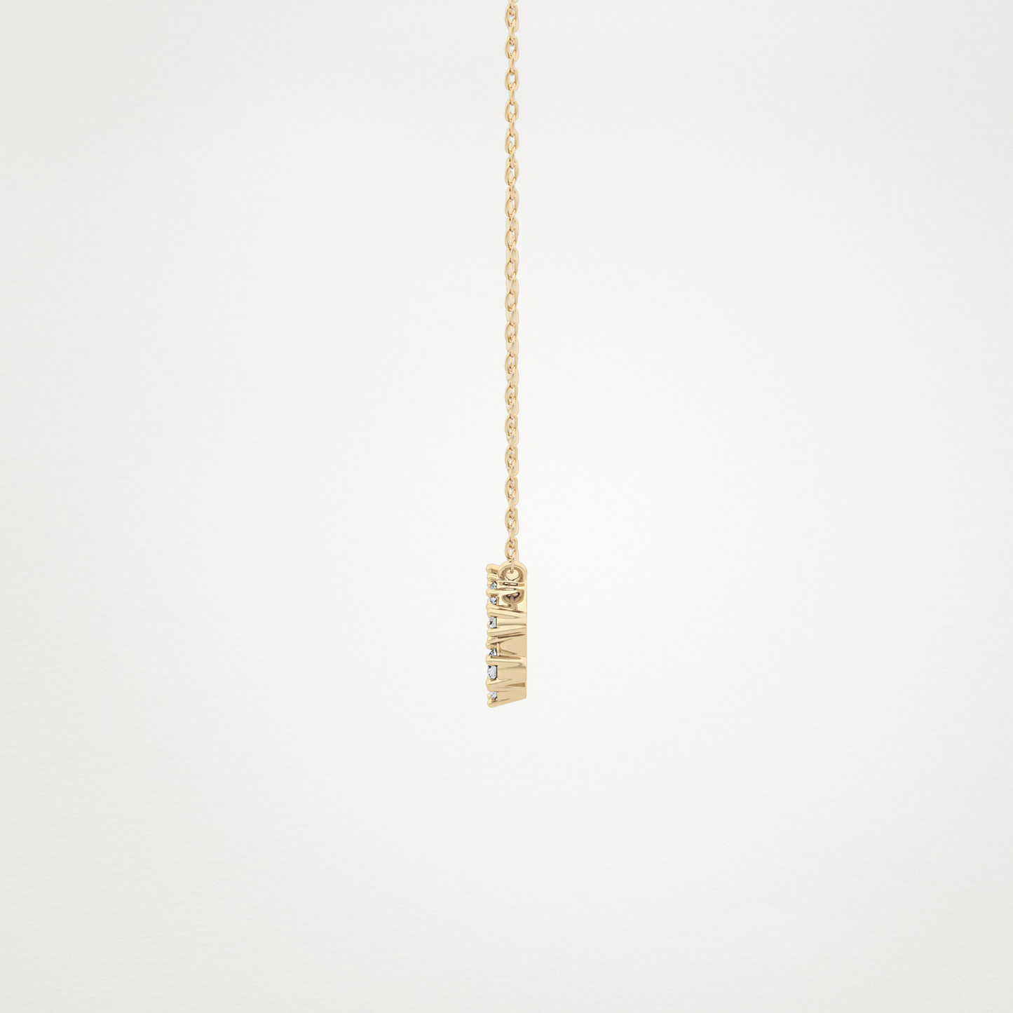 0.111 CT Moissanite Random Necklace in 14K or 18K Solid Gold – DEF Color, VVS Clarity