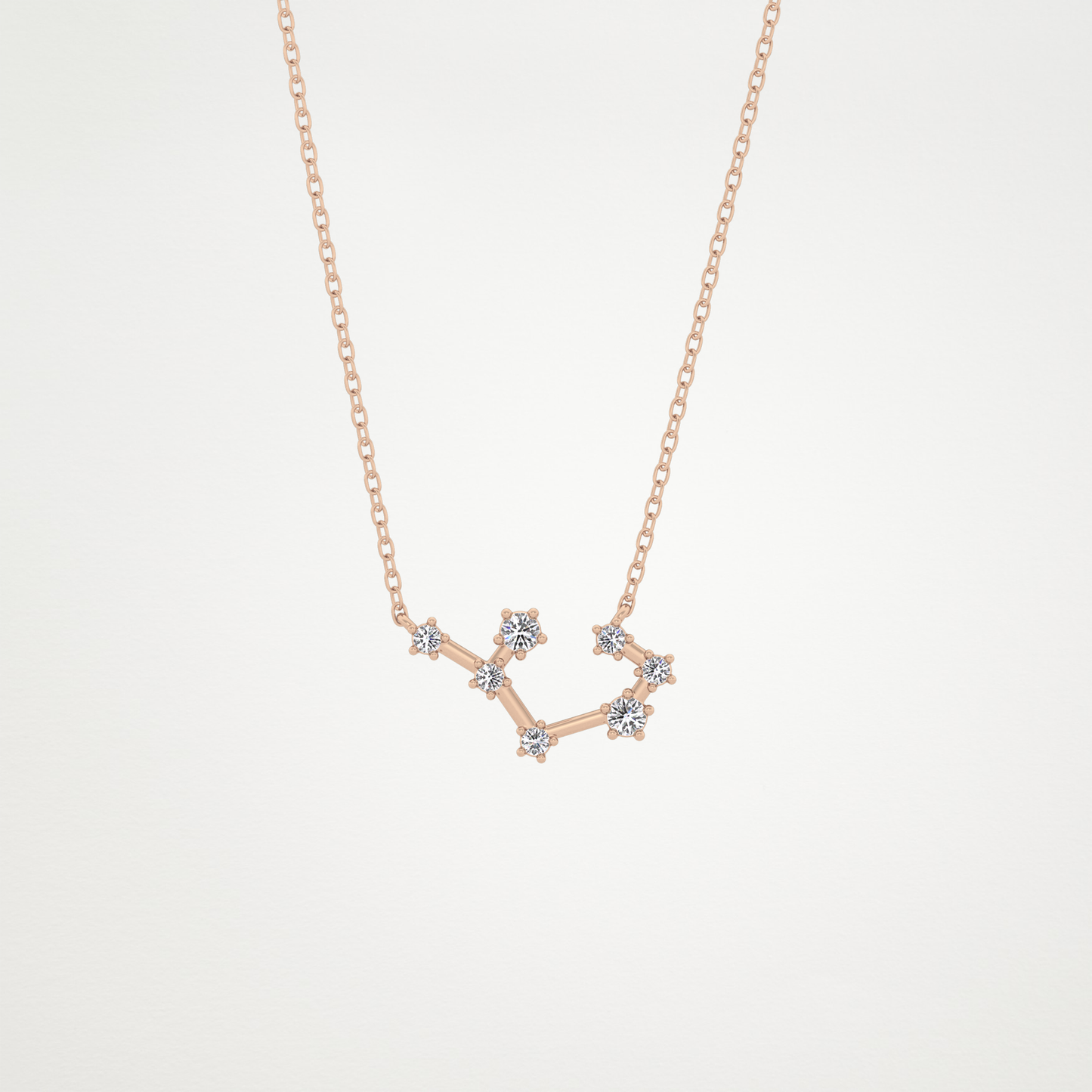 0.111 CT Moissanite Random Necklace in 14K or 18K Solid Gold – DEF Color, VVS Clarity