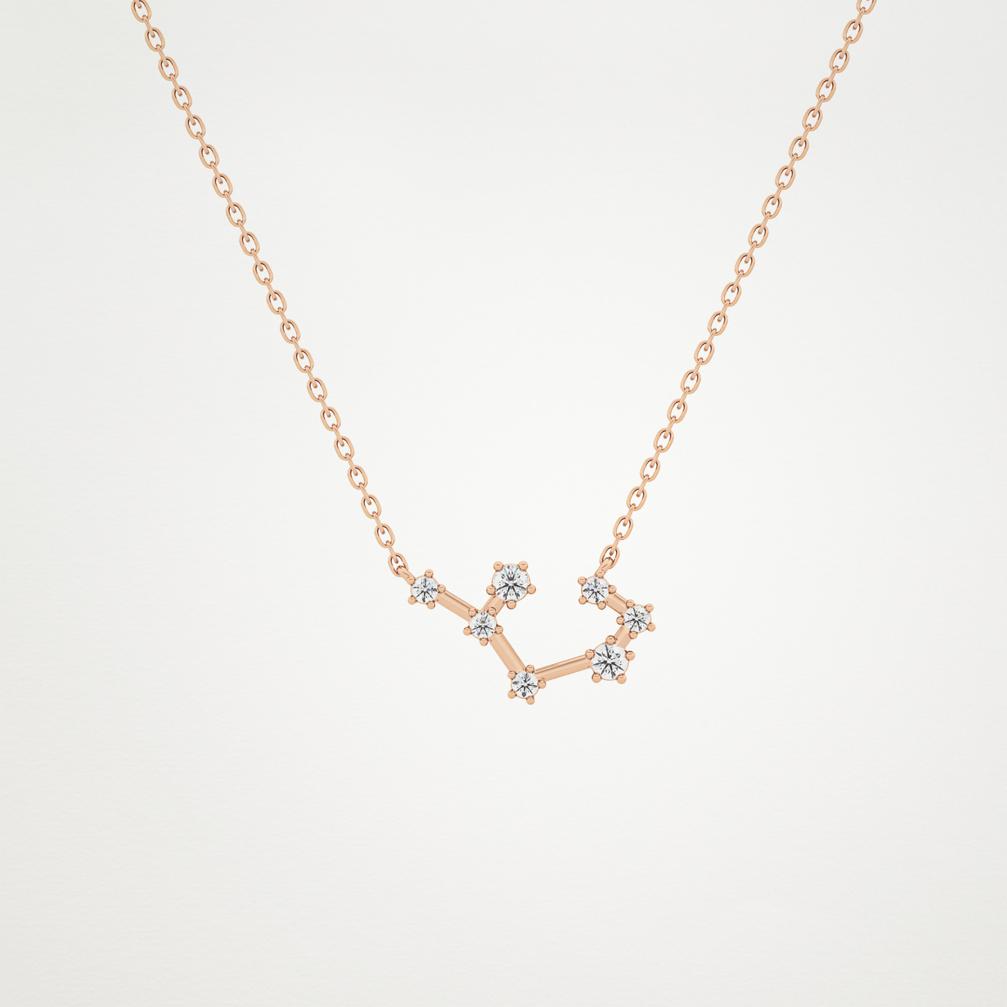 0.111 CT Moissanite Random Necklace in 14K or 18K Solid Gold – DEF Color, VVS Clarity