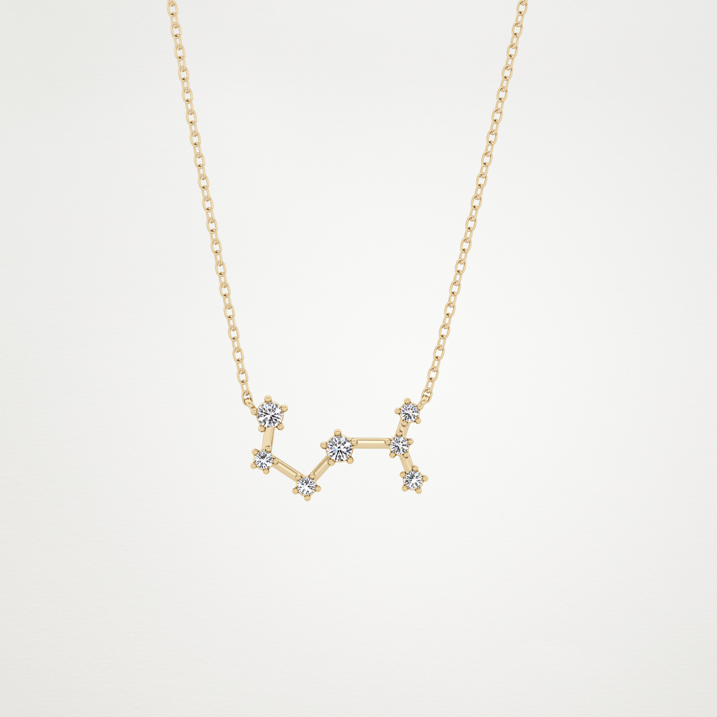 0.85 CT Moissanite Random Necklace in 14K or 18K Solid Gold – DEF Color, VVS Clarity