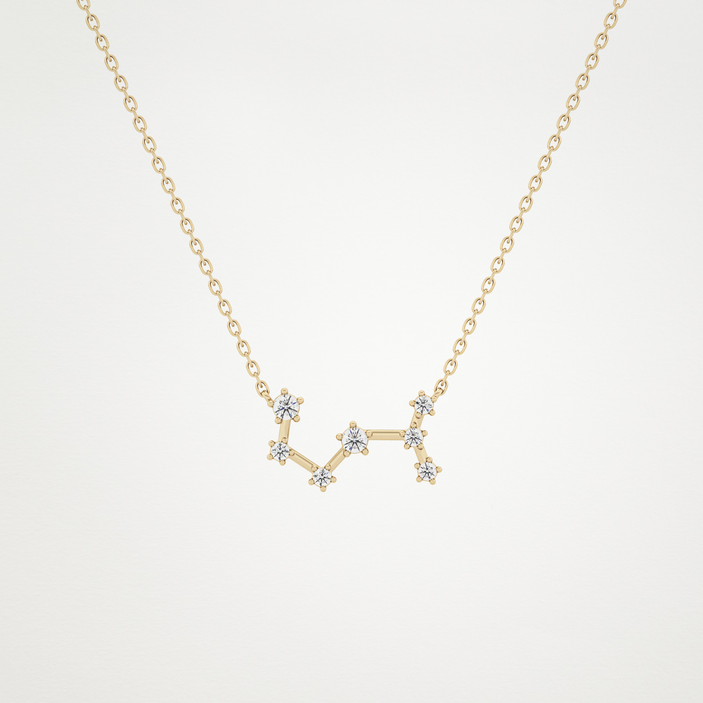 0.85 CT Moissanite Random Necklace in 14K or 18K Solid Gold – DEF Color, VVS Clarity
