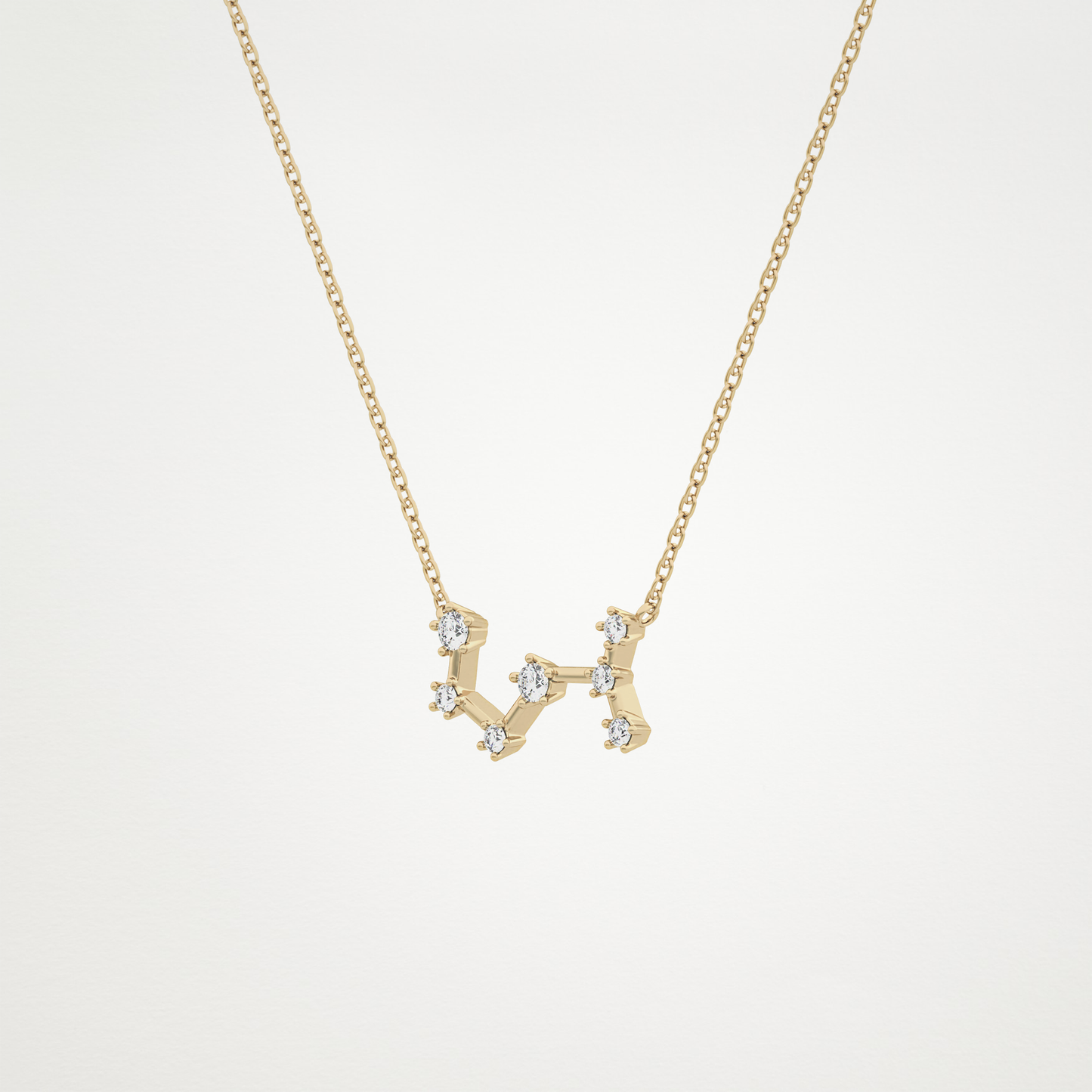 0.85 CT Moissanite Random Necklace in 14K or 18K Solid Gold – DEF Color, VVS Clarity