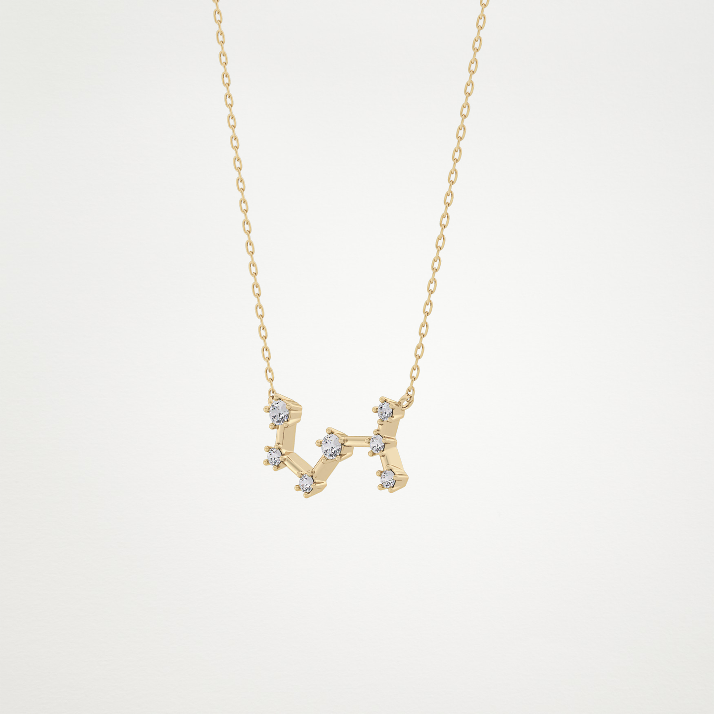 0.85 CT Moissanite Random Necklace in 14K or 18K Solid Gold – DEF Color, VVS Clarity