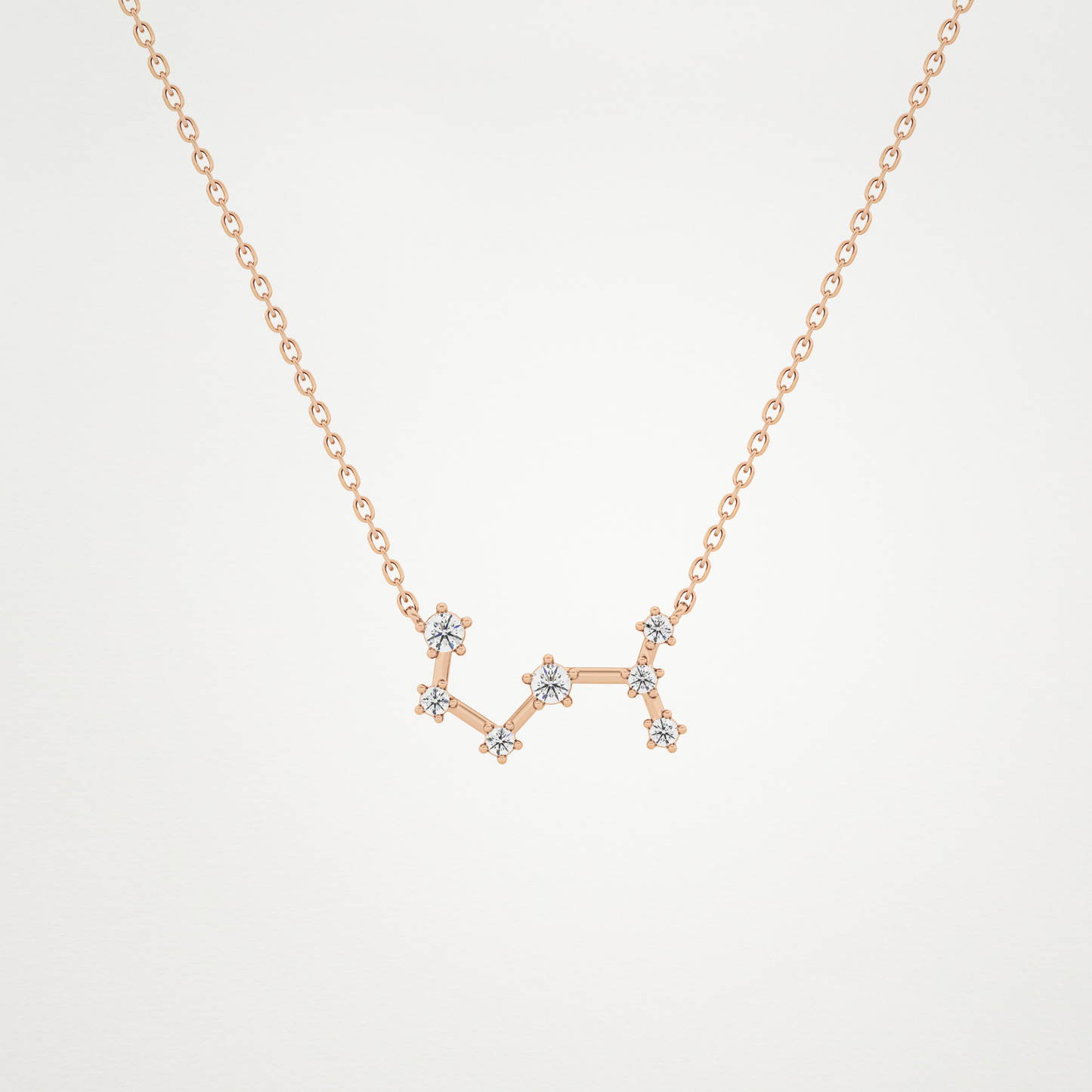 0.85 CT Moissanite Random Necklace in 14K or 18K Solid Gold – DEF Color, VVS Clarity