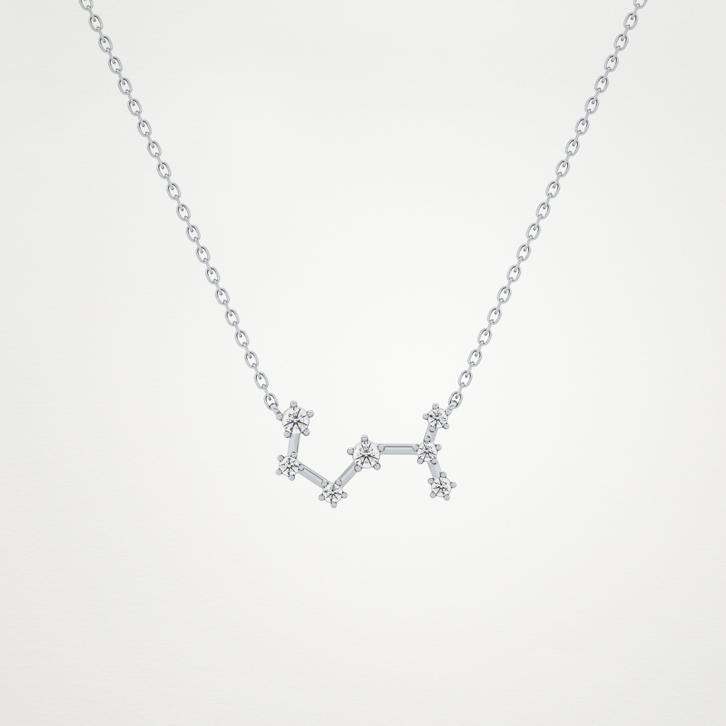 0.85 CT Moissanite Random Necklace in 14K or 18K Solid Gold – DEF Color, VVS Clarity