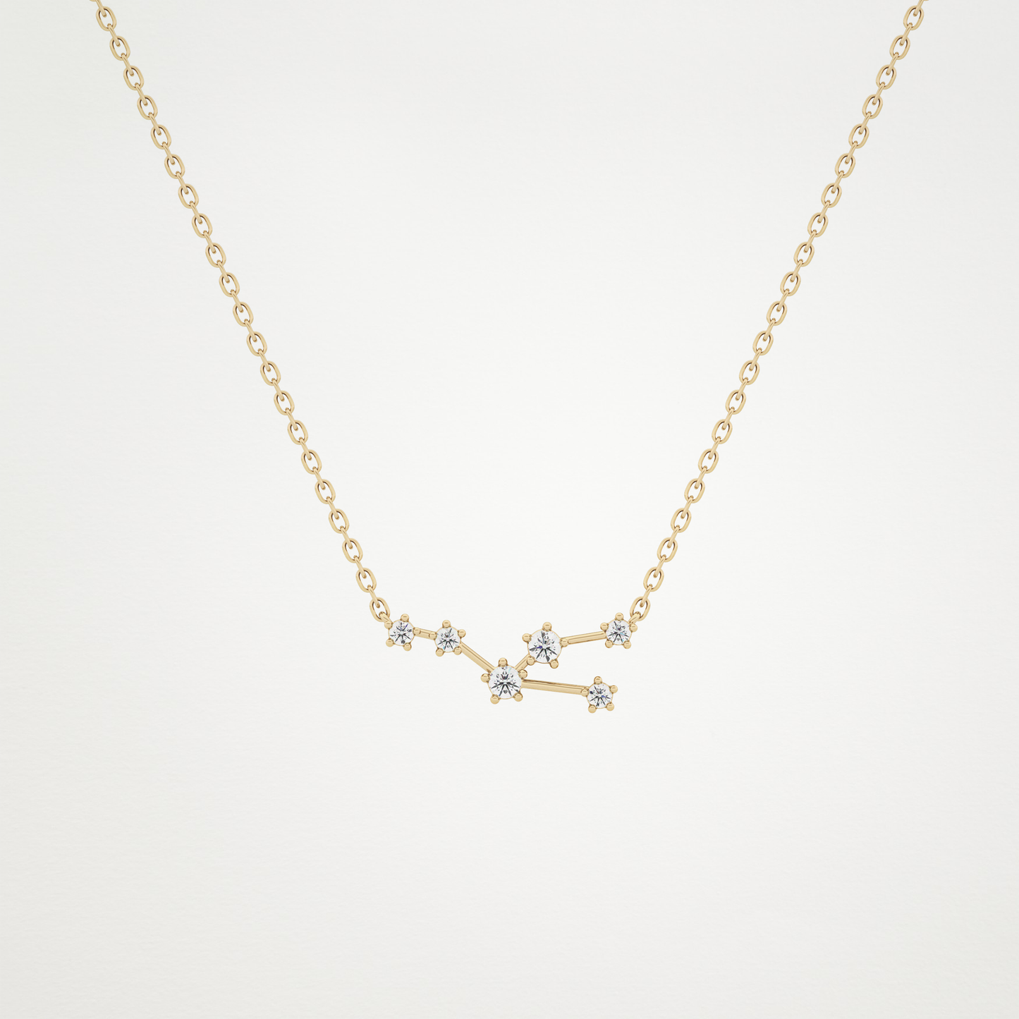 0.62 CT Moissanite Random Necklace in 14K or 18K Solid Gold – DEF Color, VVS Clarity